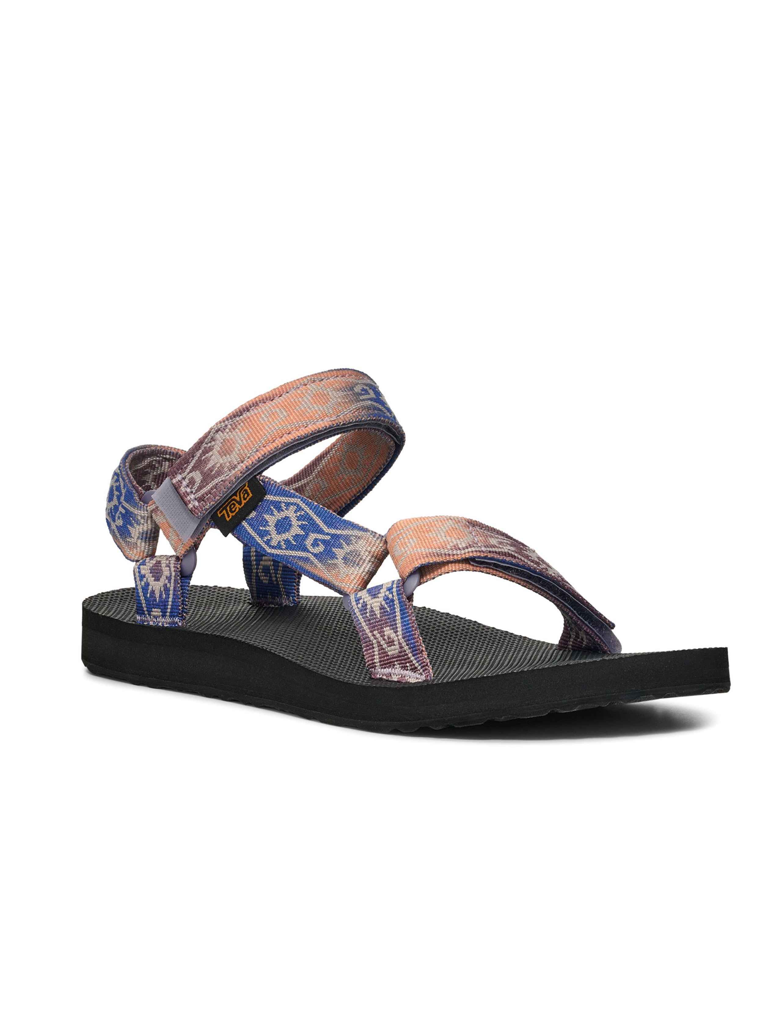Canvas Printed Ankle Strap Flat Sandals 2 of 6