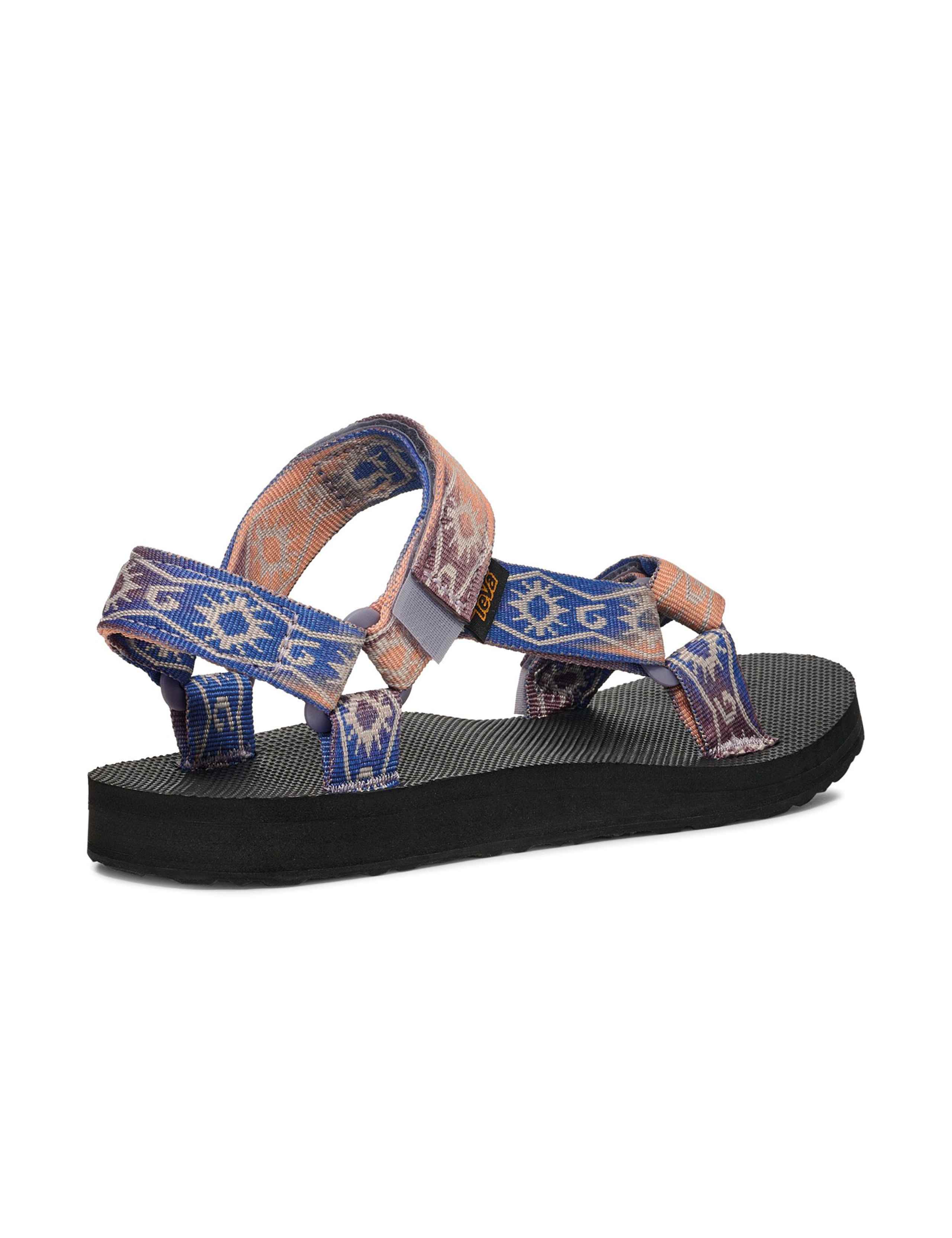 Canvas Printed Ankle Strap Flat Sandals 3 of 6