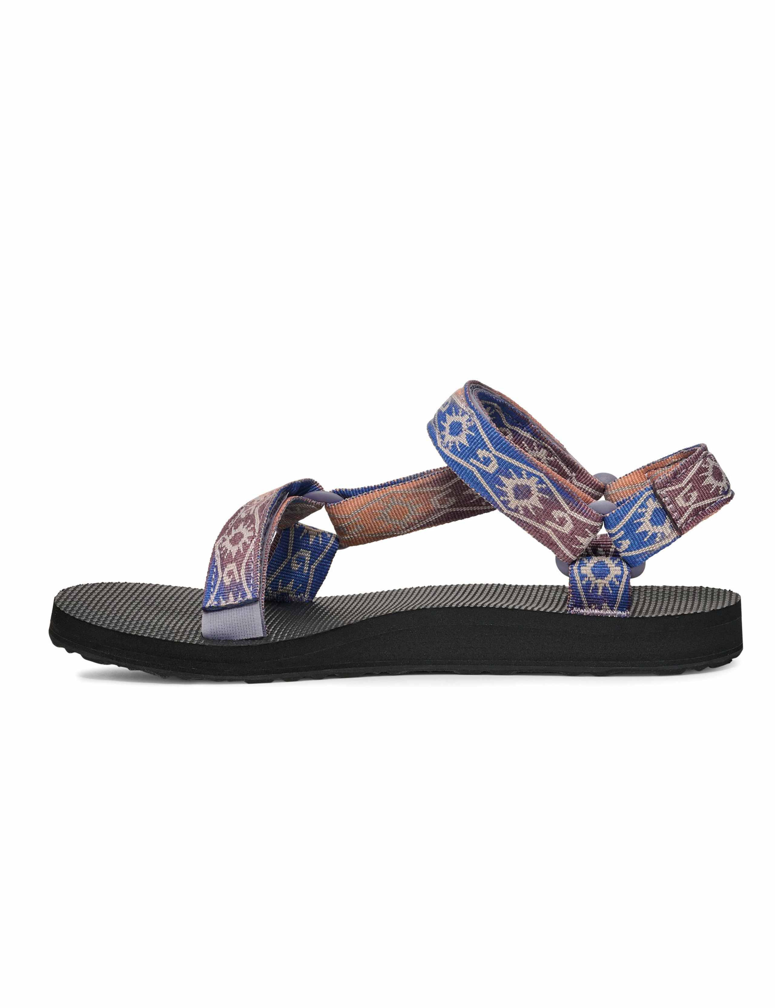 Canvas Printed Ankle Strap Flat Sandals 4 of 6