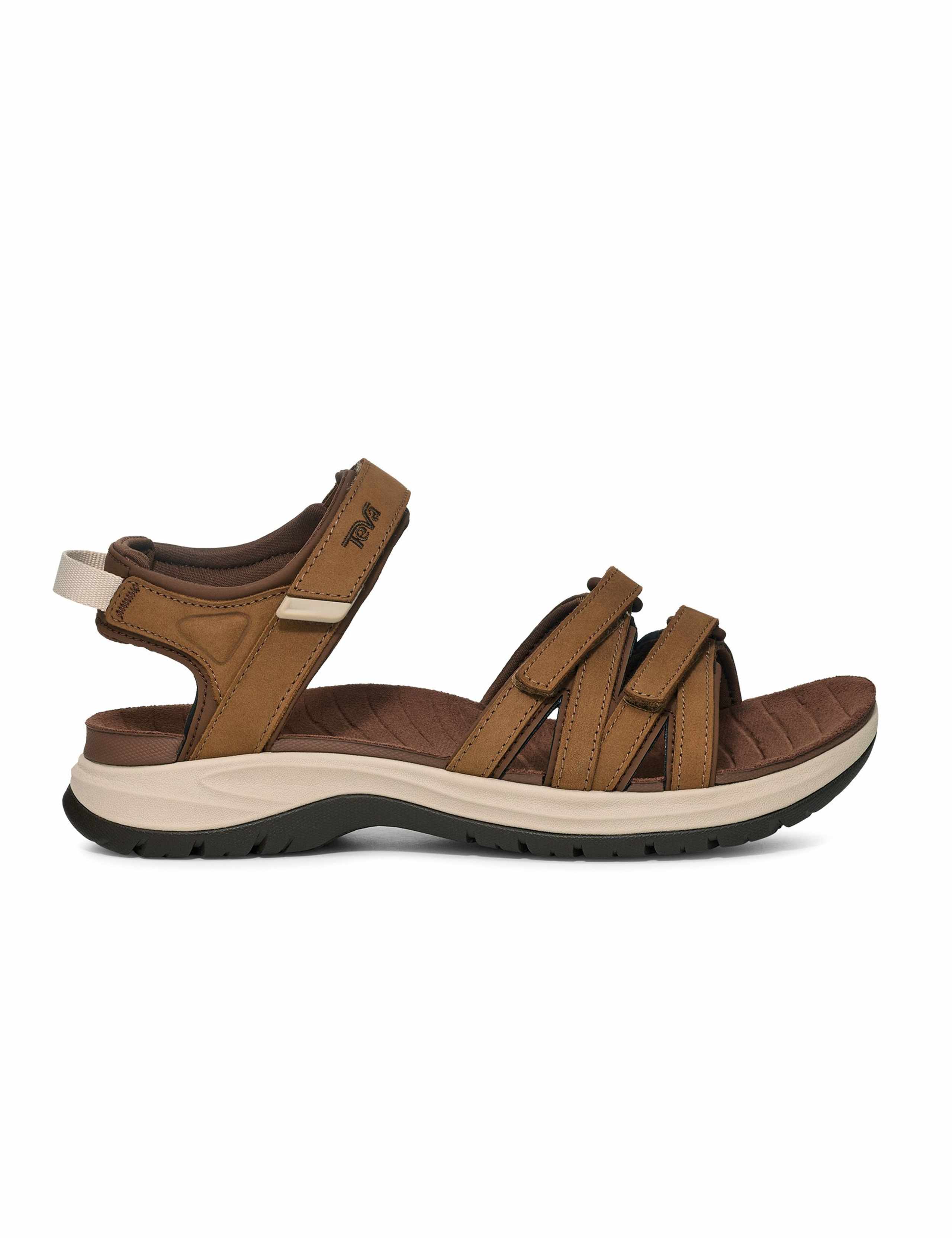 Leather Sporty Ankle Strap Flat Sandals 1 of 6