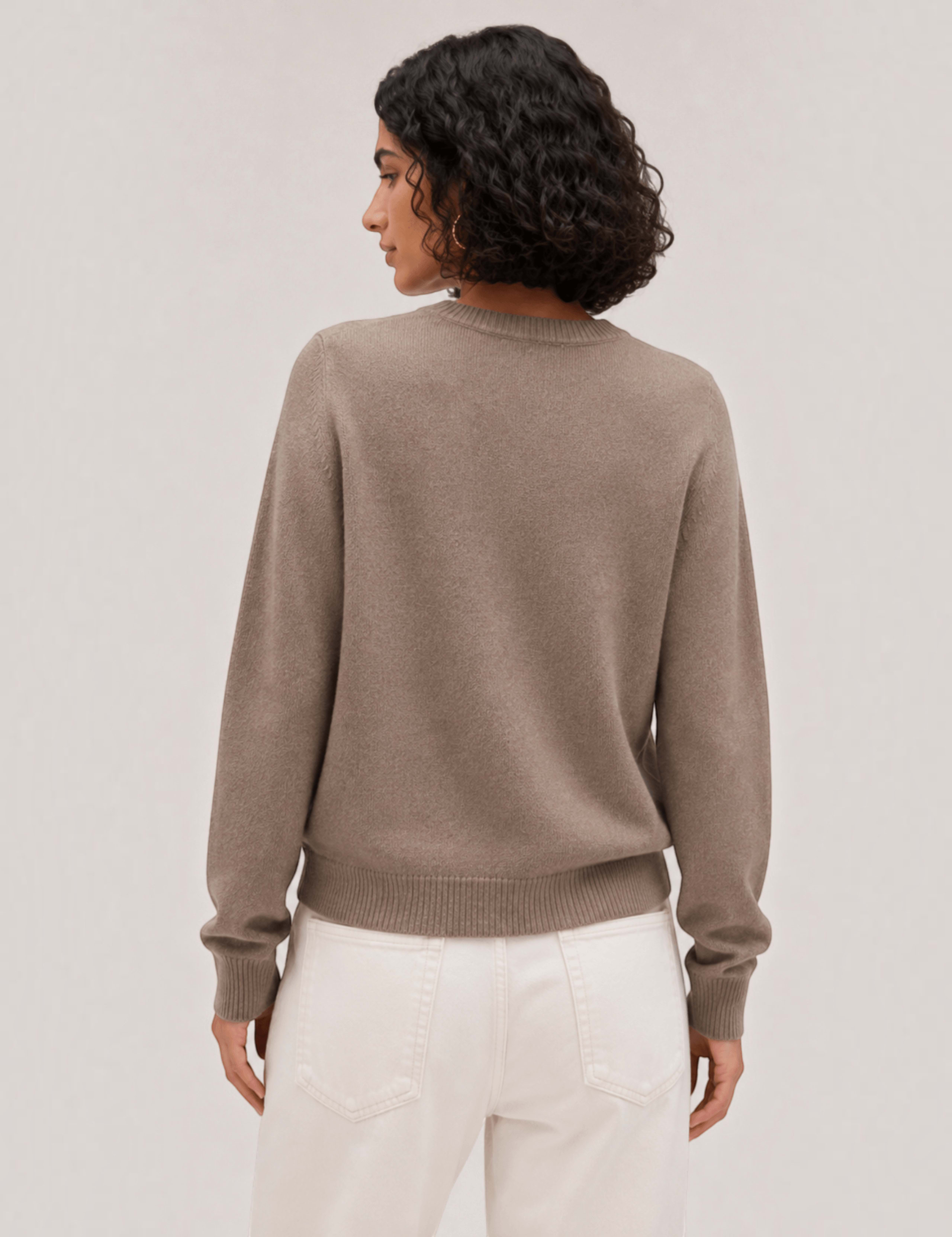 Wool Rich Jacquard Crew Neck Jumper with Cashmere 3 of 3