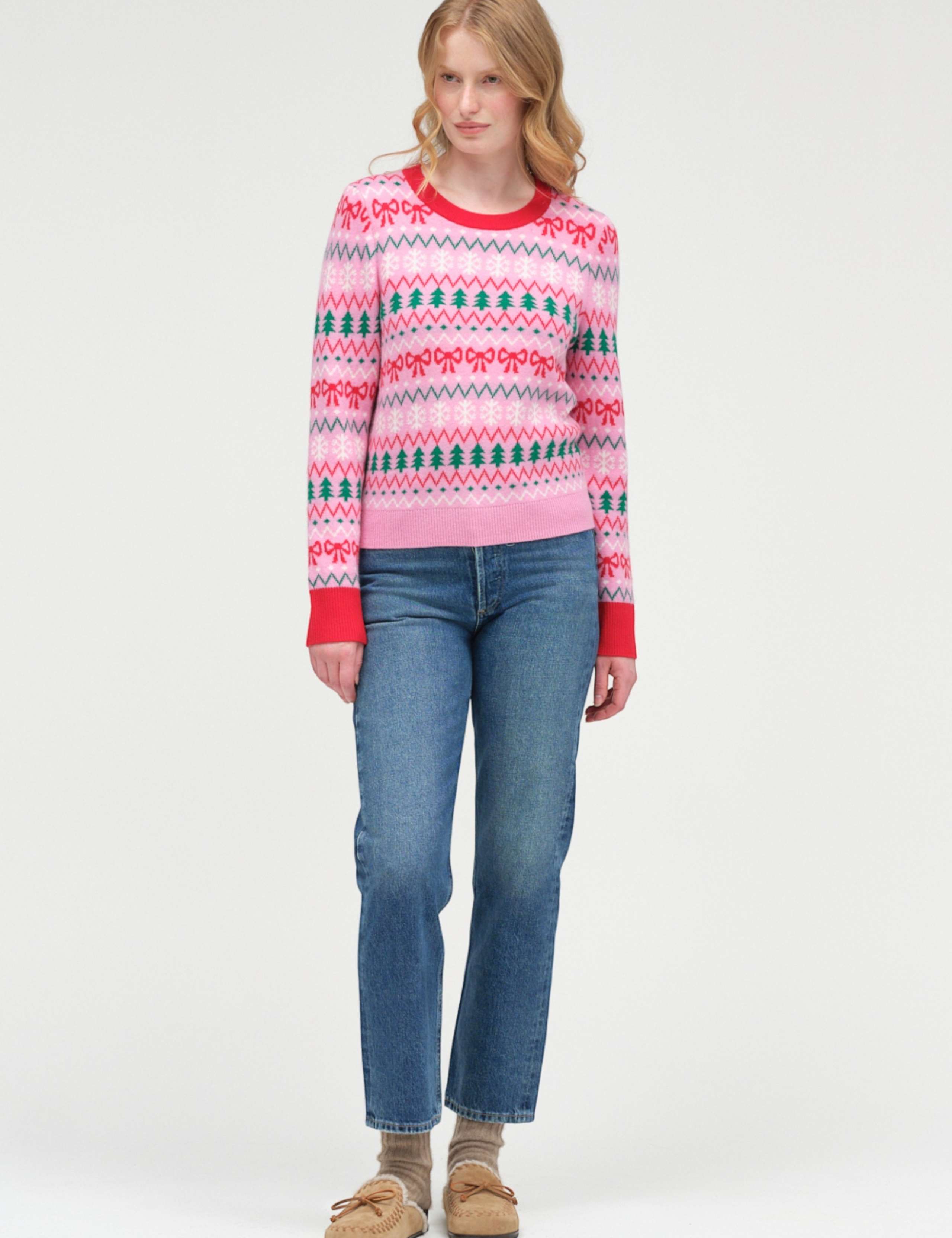 Fairisle Crew Neck Jumper with Wool 3 of 4