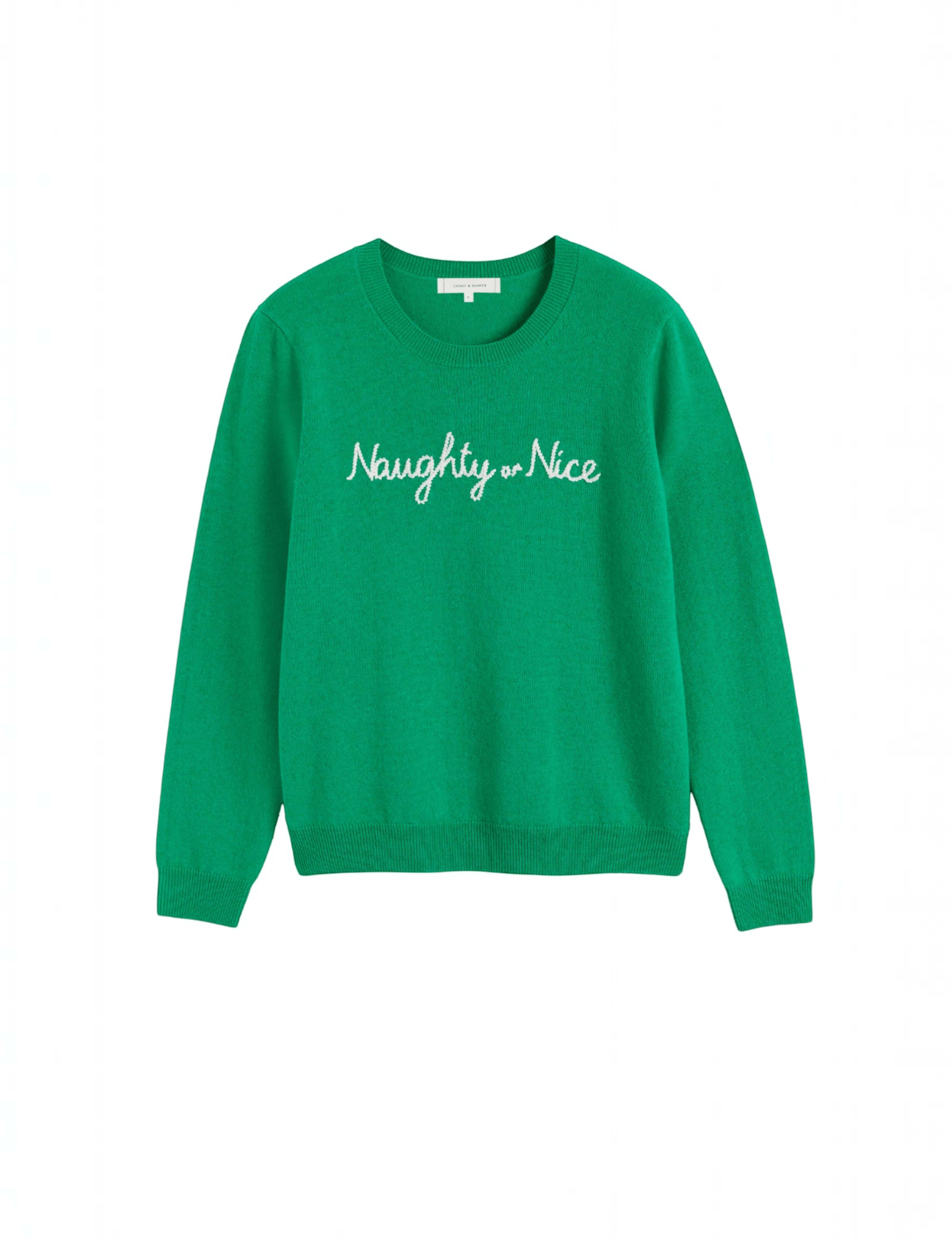 Wool Rich Christmas Slogan Jumper with Cashmere 2 of 4