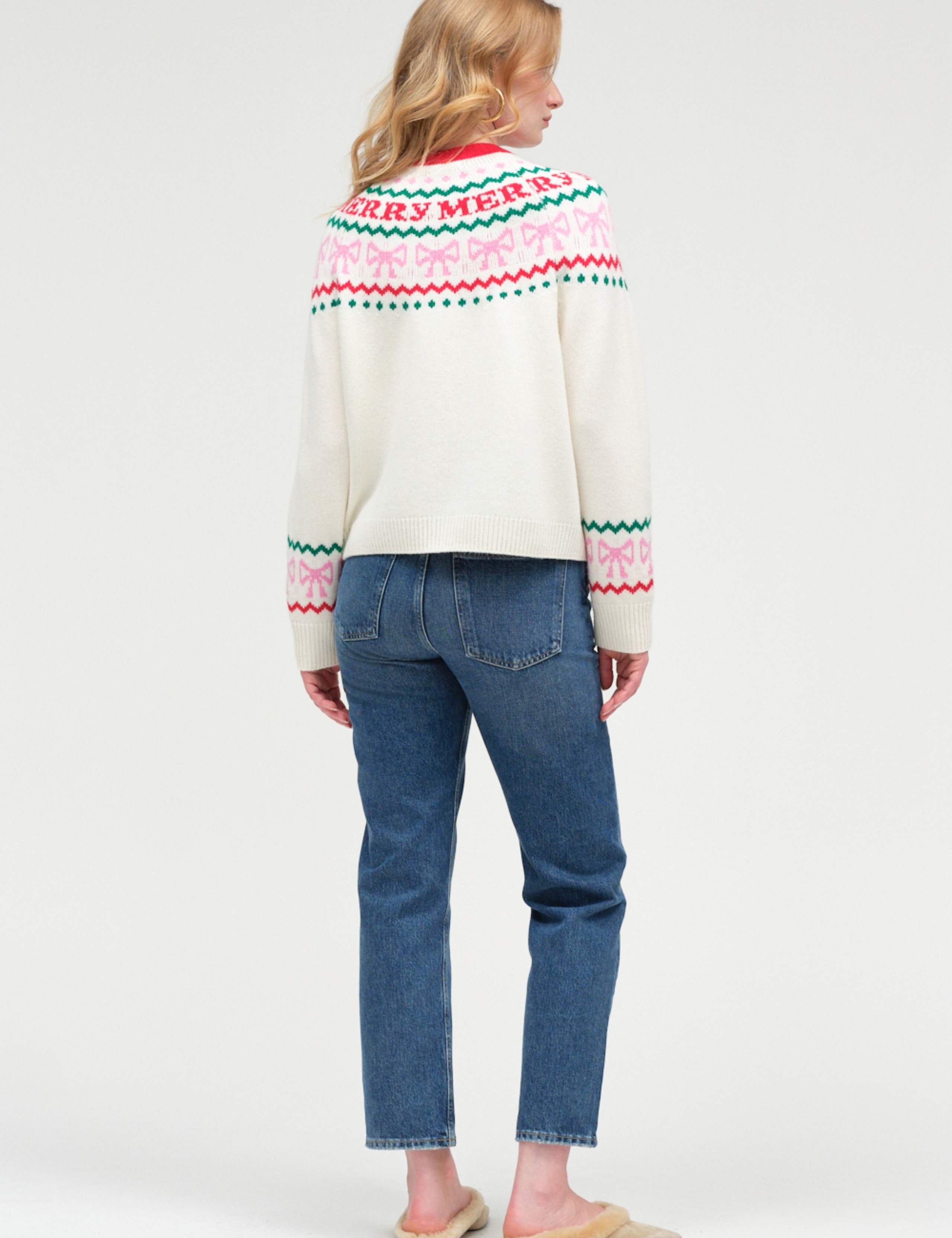 Fairisle Wool Cashmere Crew Neck Jumper 3 of 4