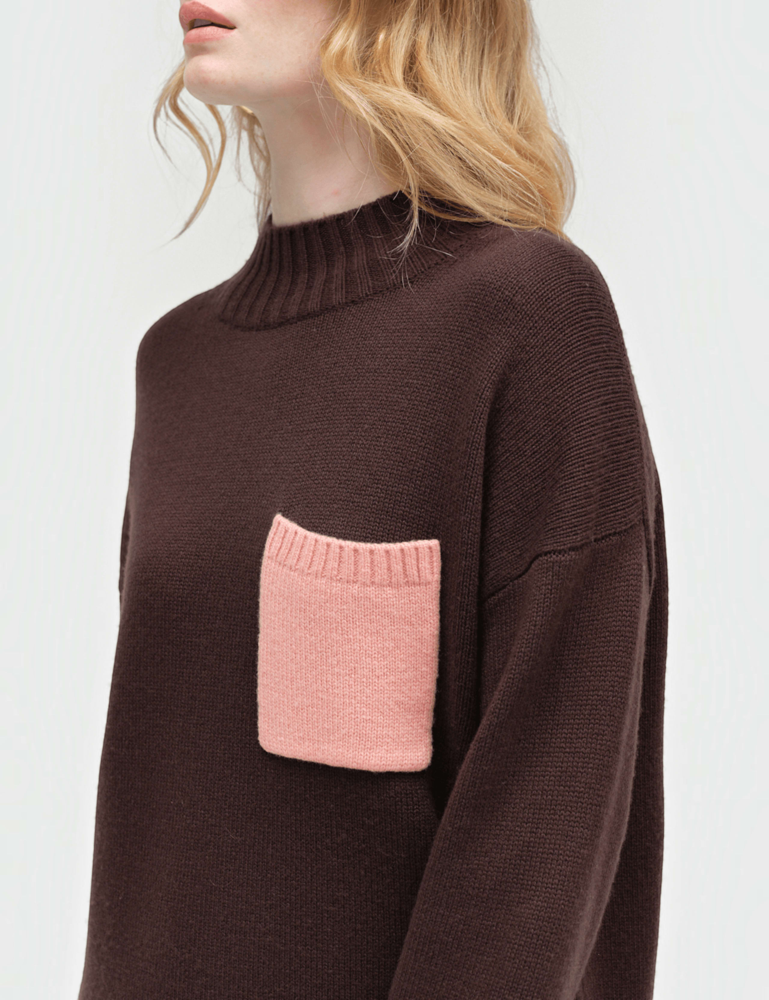 Wool Rich Roll Neck Pocket Detail Sweatshirt 6 of 6