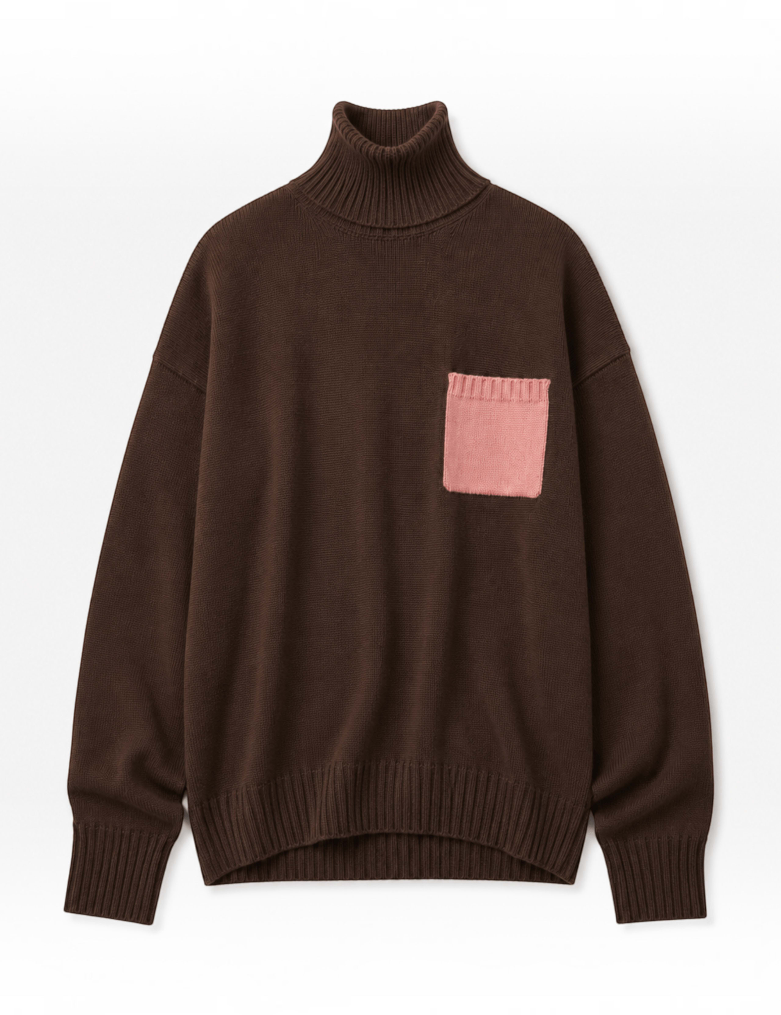 Wool Rich Roll Neck Pocket Detail Sweatshirt 2 of 6