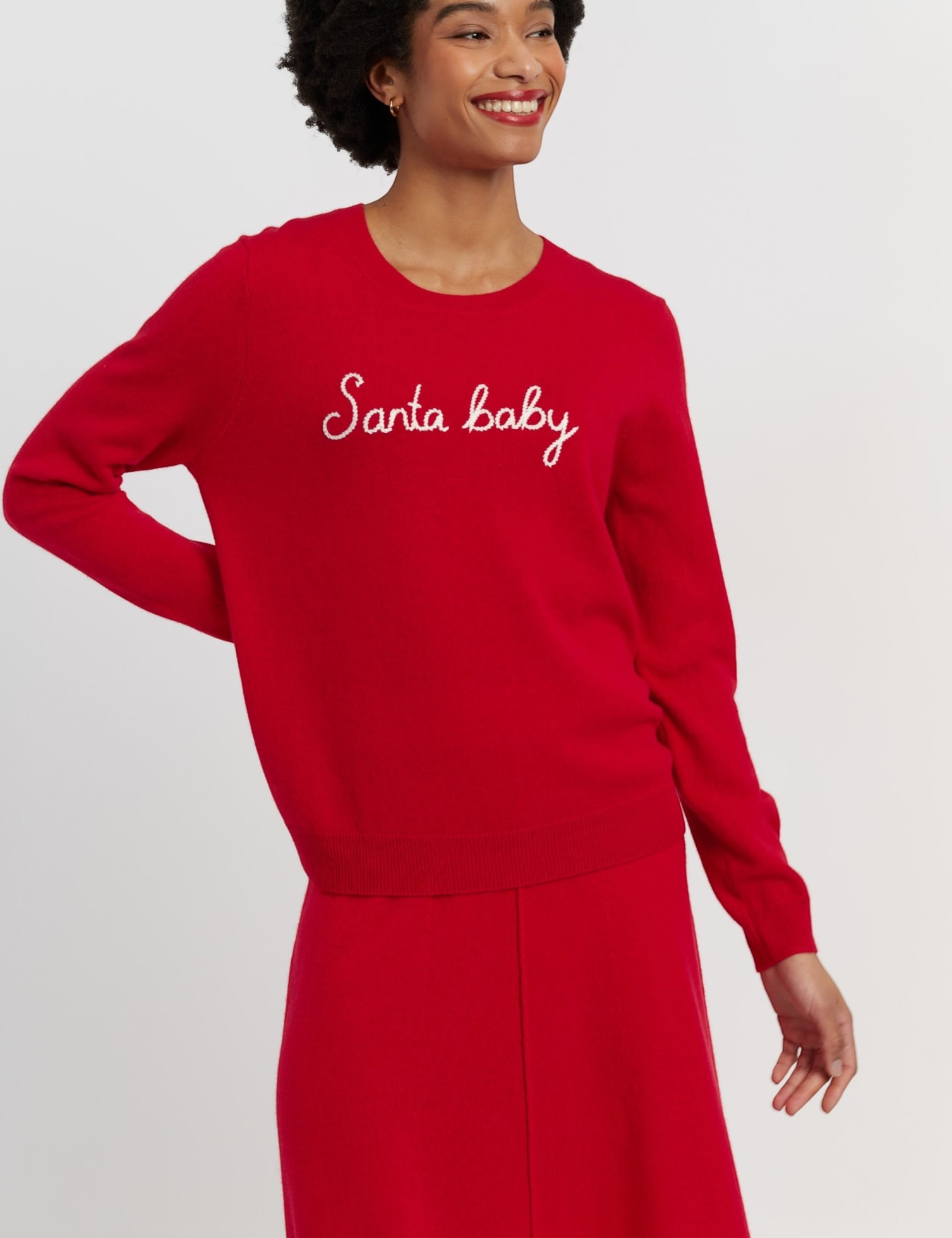 Wool Cashmere Slogan Crew Neck Jumper 3 of 4
