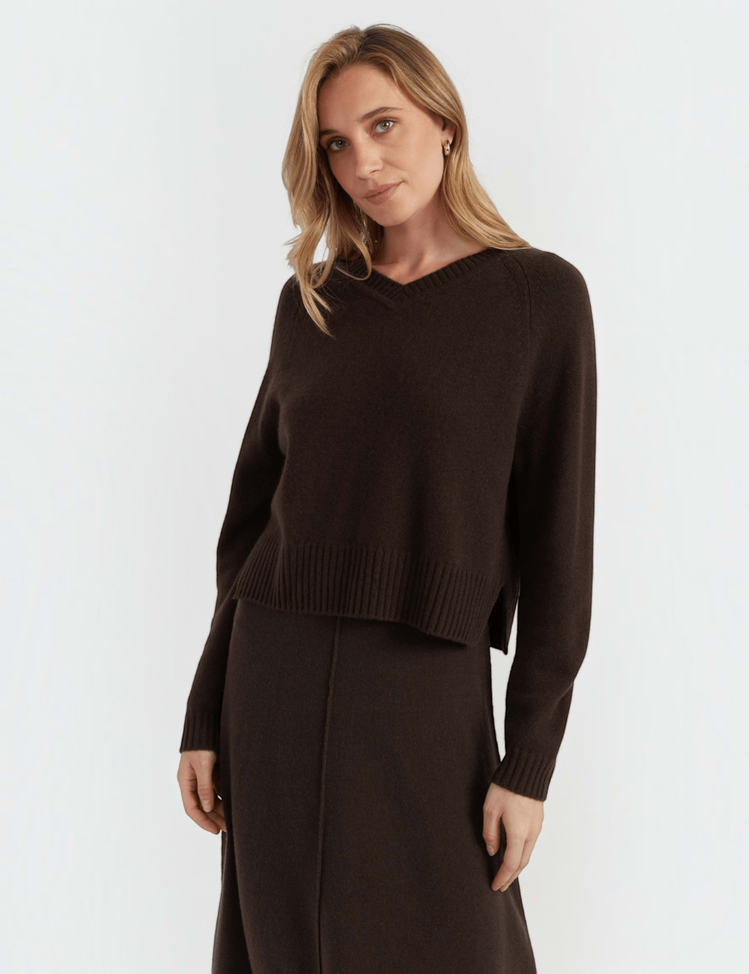 Wool Rich Slouchy V Neck Sweater 1 of 4