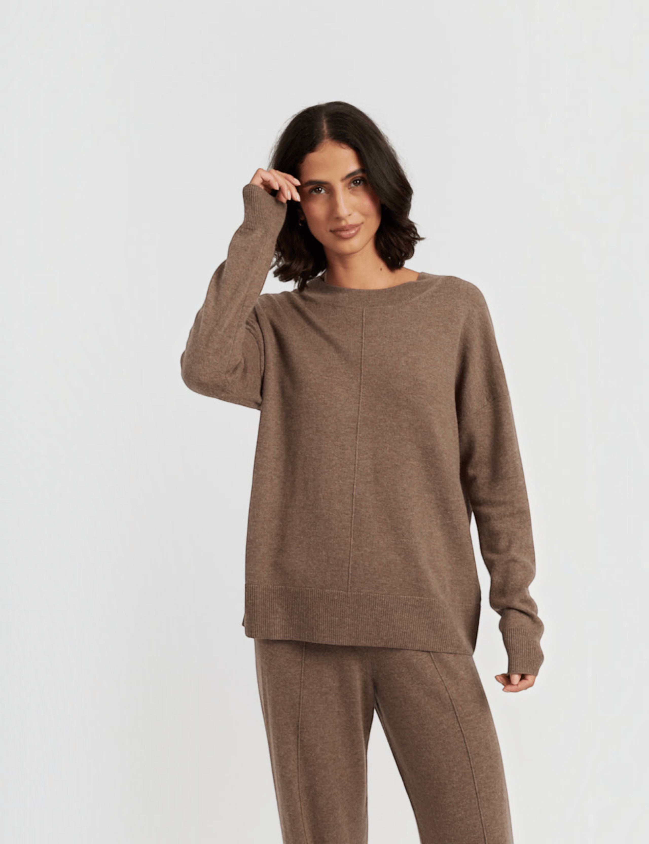 Slouchy Crew Neck Jumper with Wool 1 of 3
