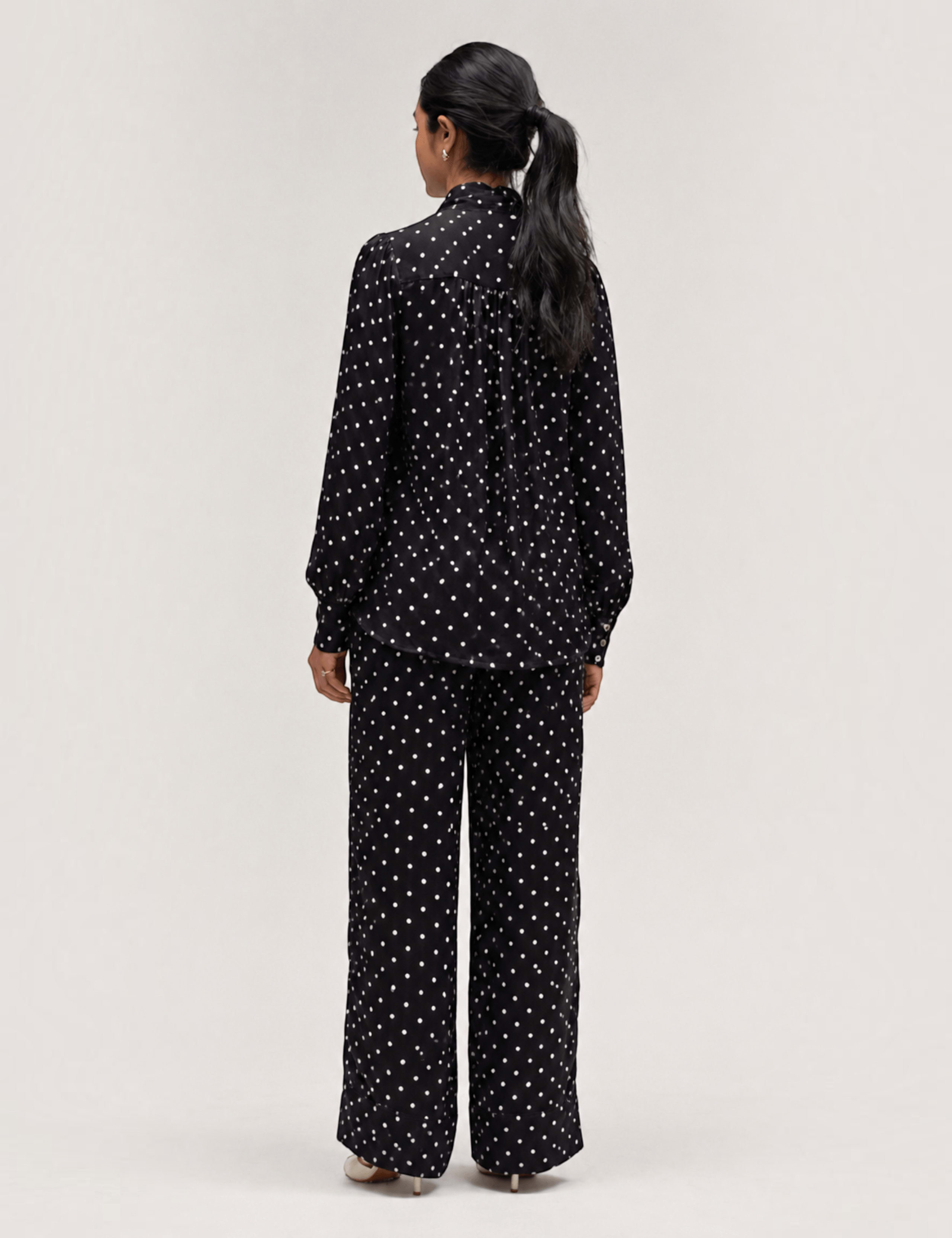 Polka Dot Straight Leg Trousers 3 of 3