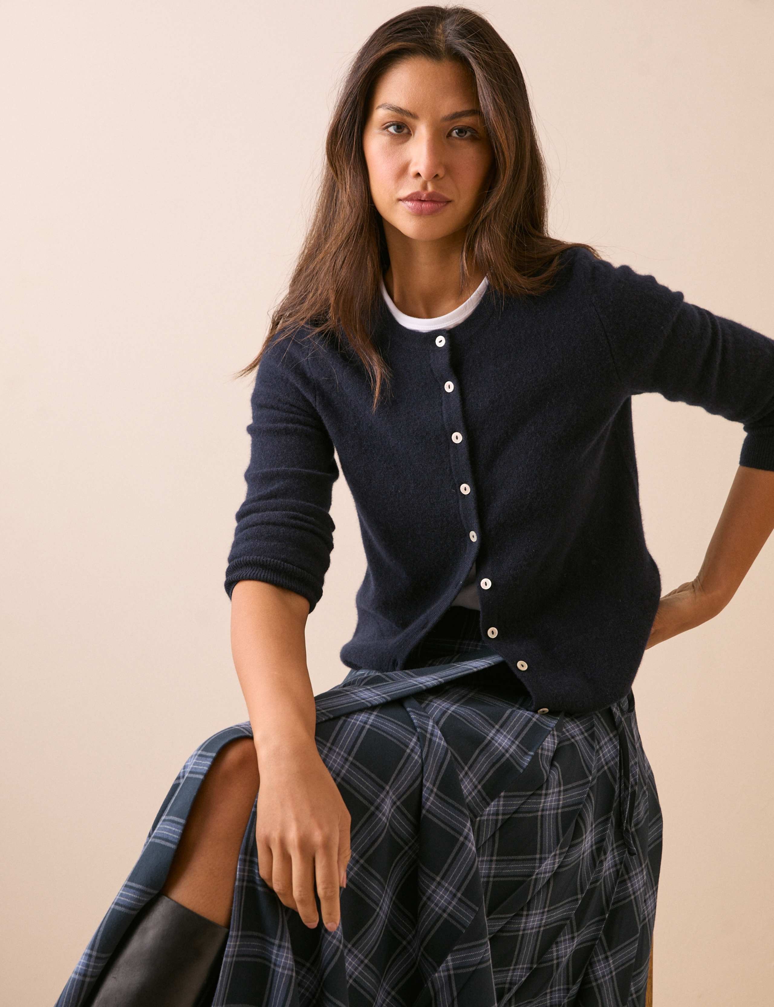 Emily Checked Midi Kilt Skirt 7 of 7