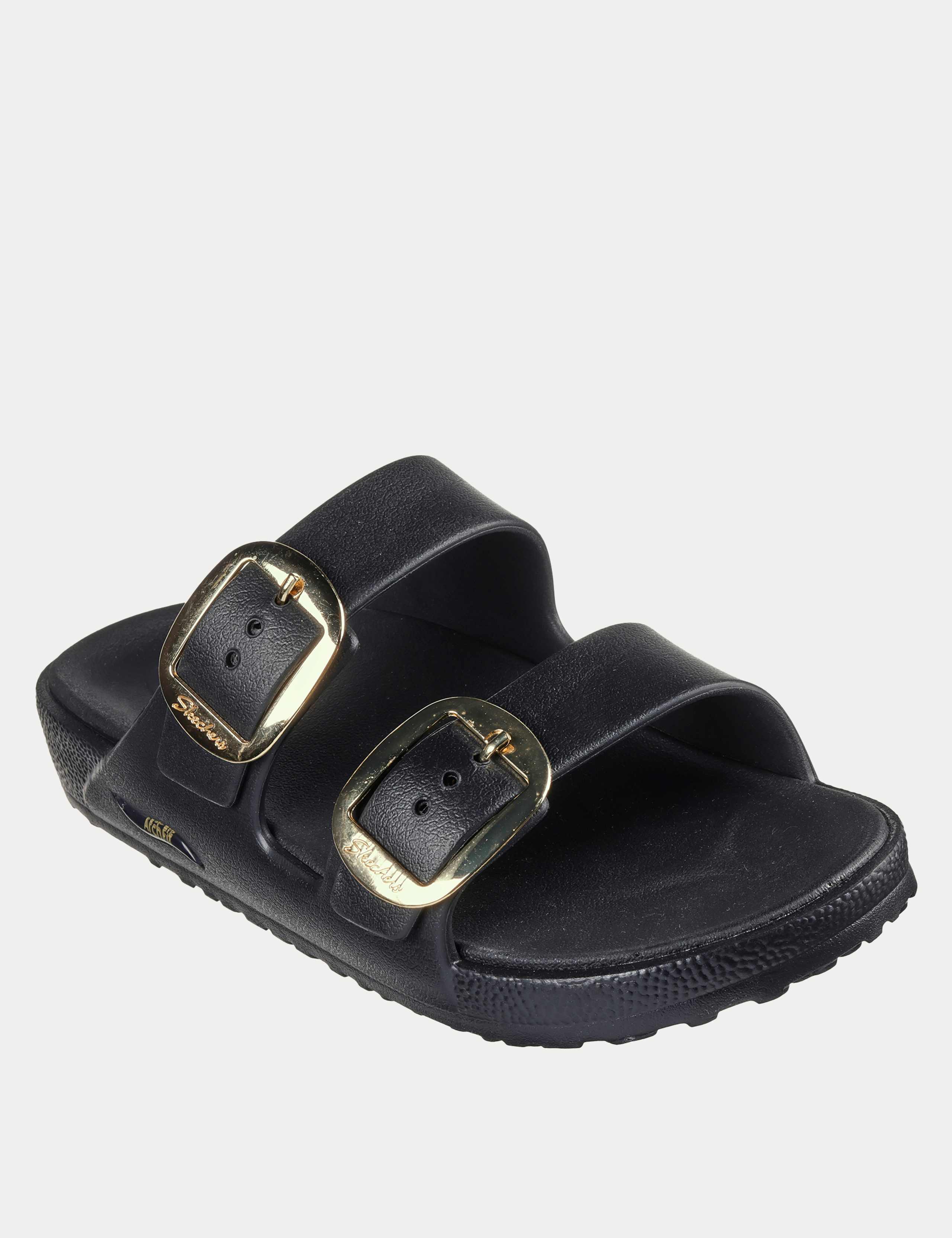 Metallic Buckle Footbed Sliders 4 of 5