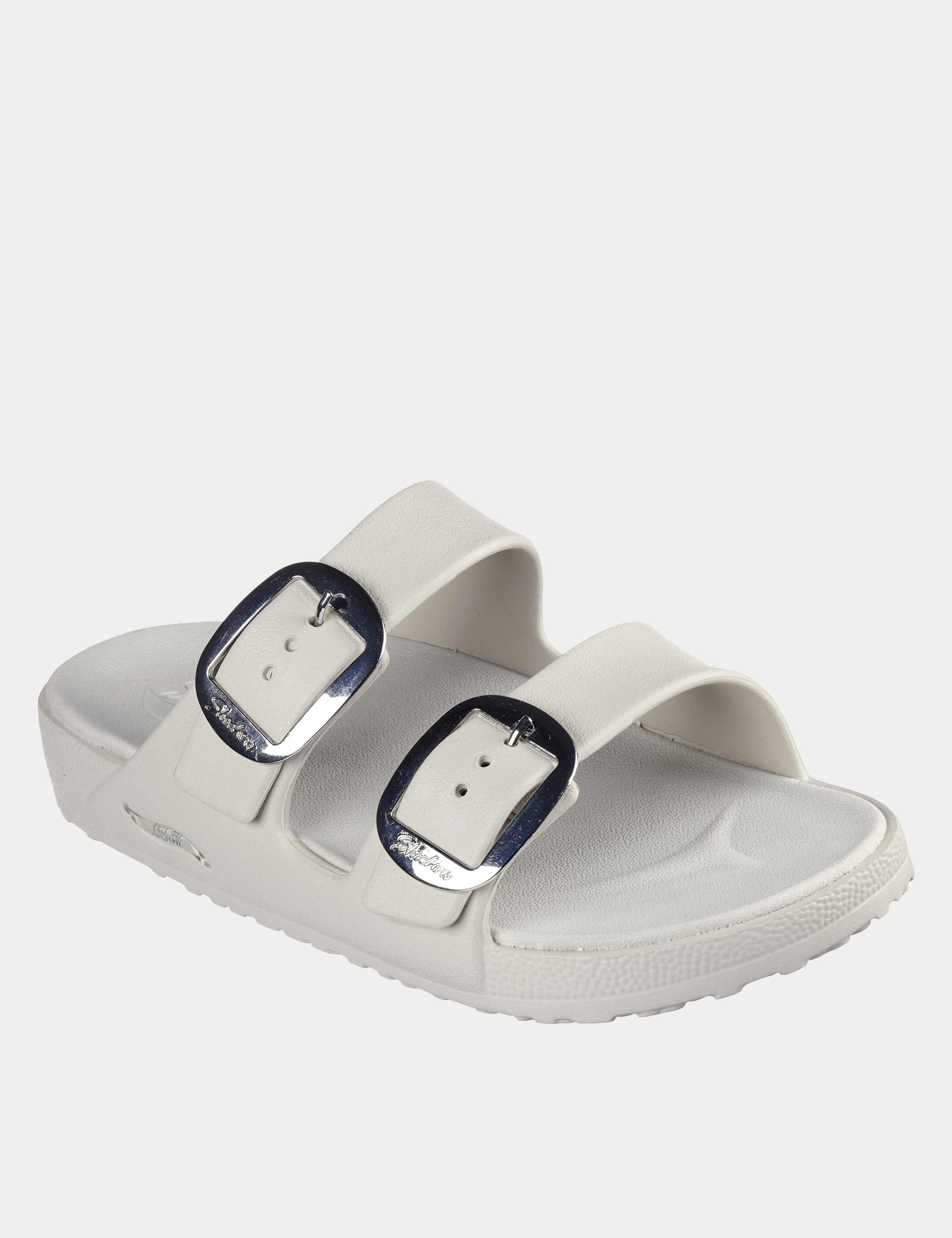 Metallic Buckle Footbed Sliders 3 of 5