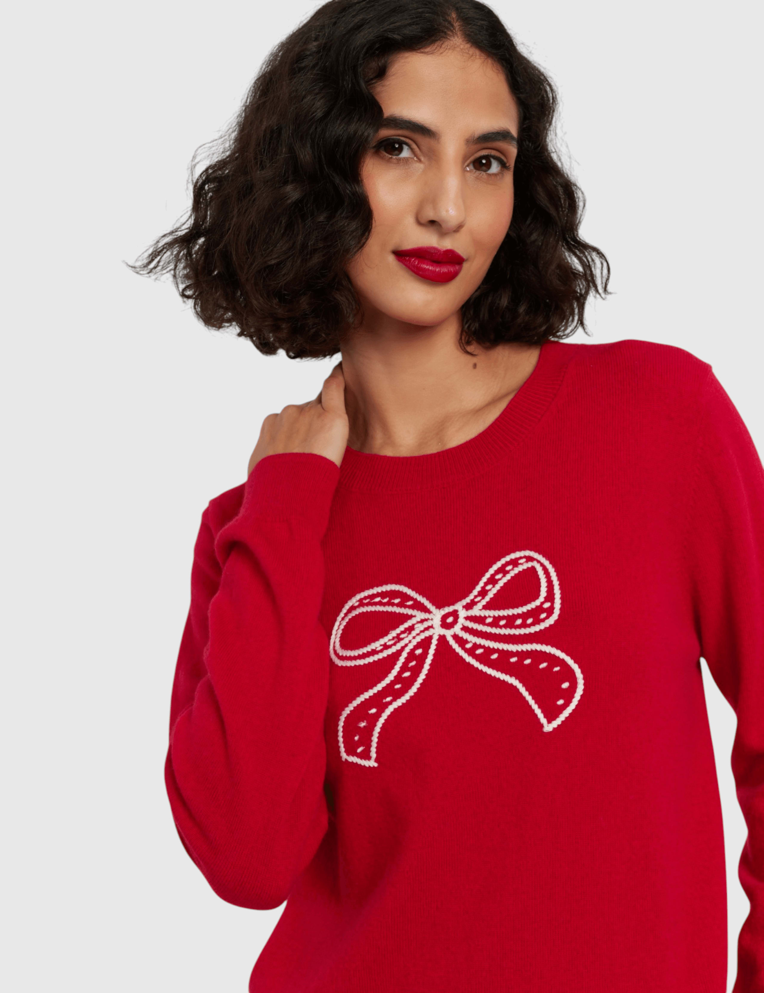 Bow Embroidered Crew Neck Jumper 4 of 4