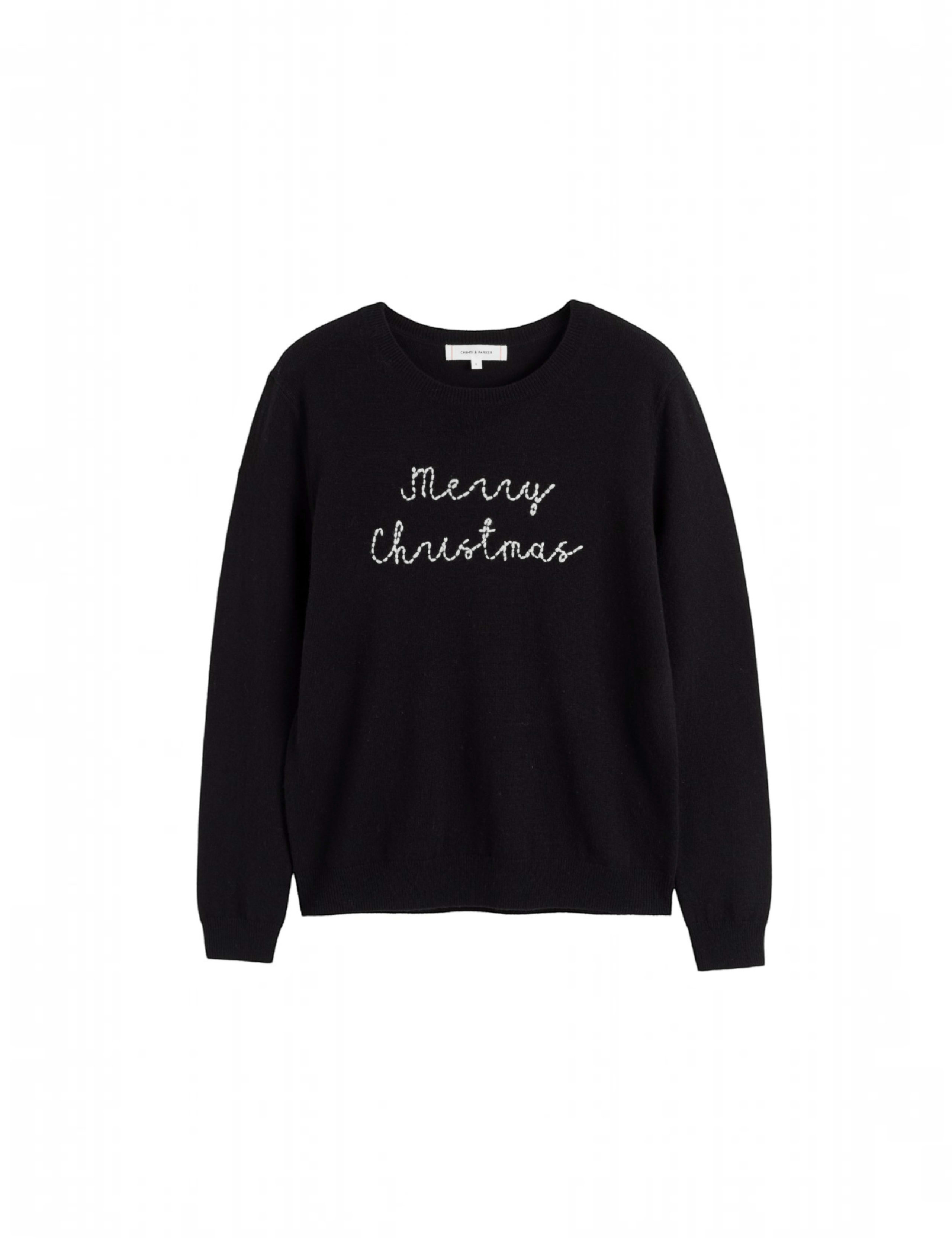 Wool Rich Christmas Slogan Jumper with Cashmere 2 of 5