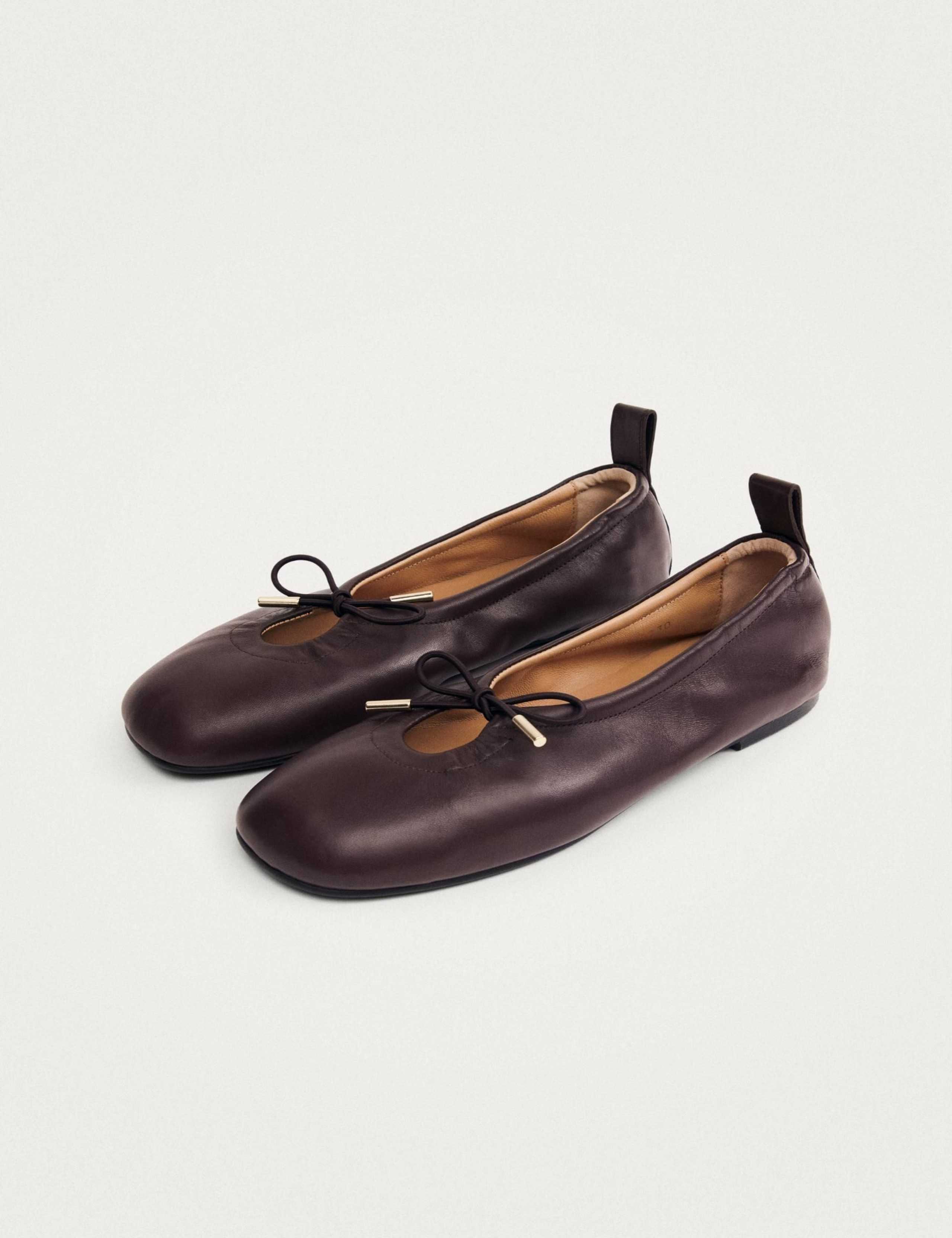 Rosalind Leather Tie Detail Ballet Pumps 4 of 7