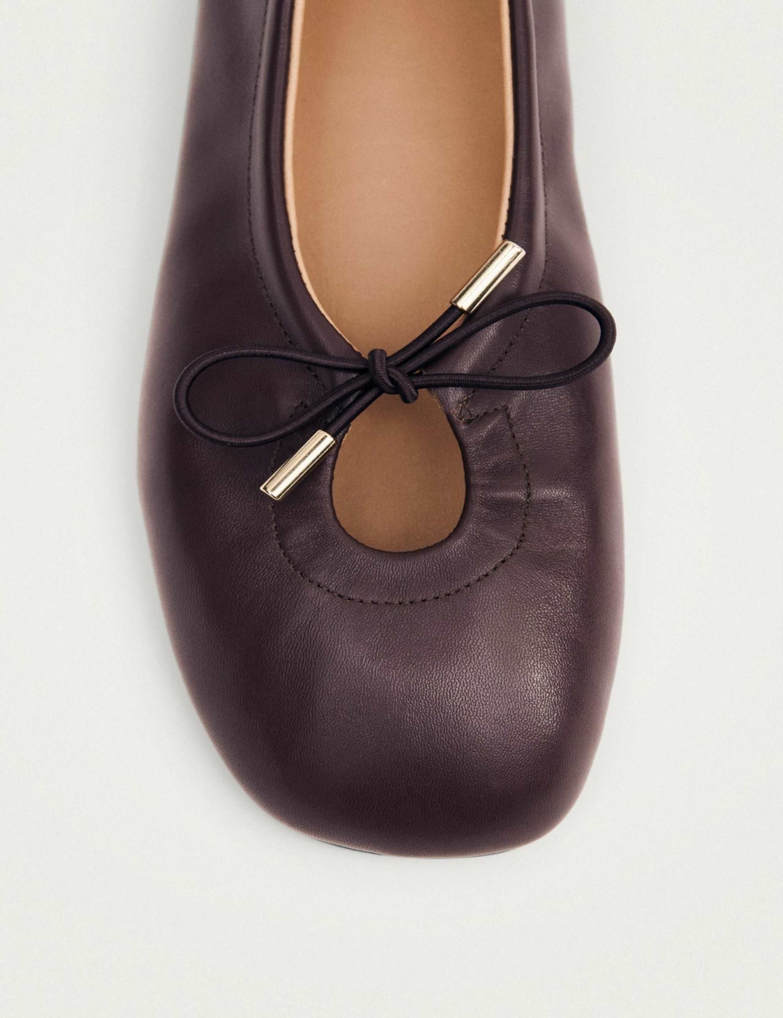 Rosalind Leather Tie Detail Ballet Pumps 7 of 7