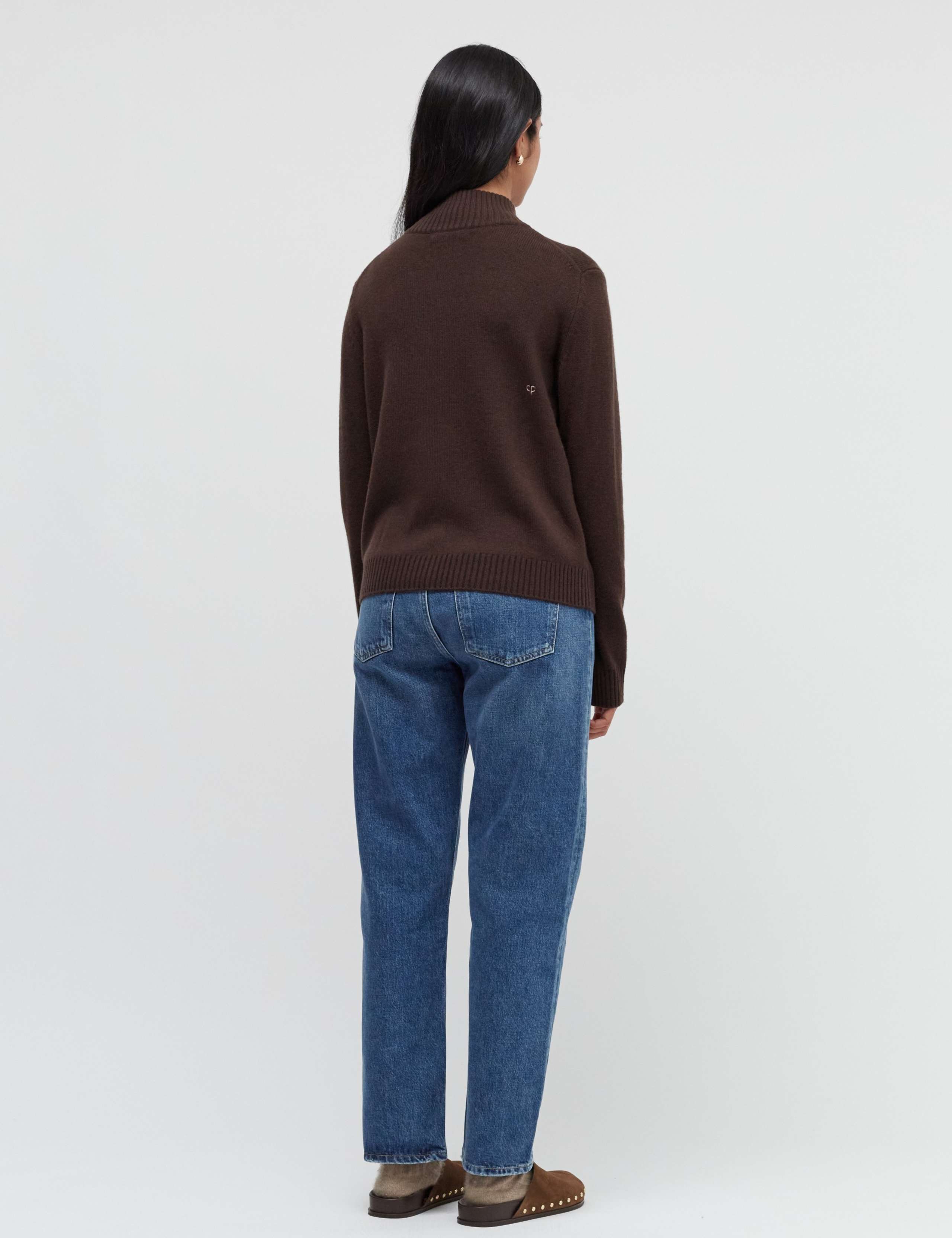Wool Cashmere Roll Neck Zip Jumper 3 of 4