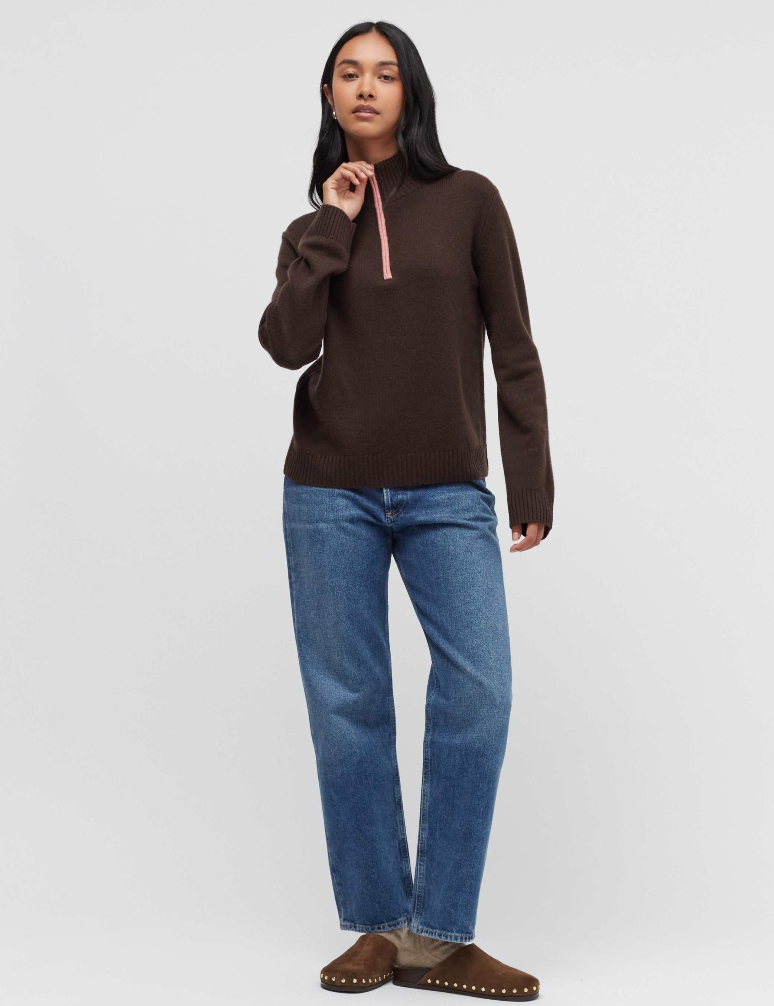 Wool Cashmere Roll Neck Zip Jumper 4 of 4