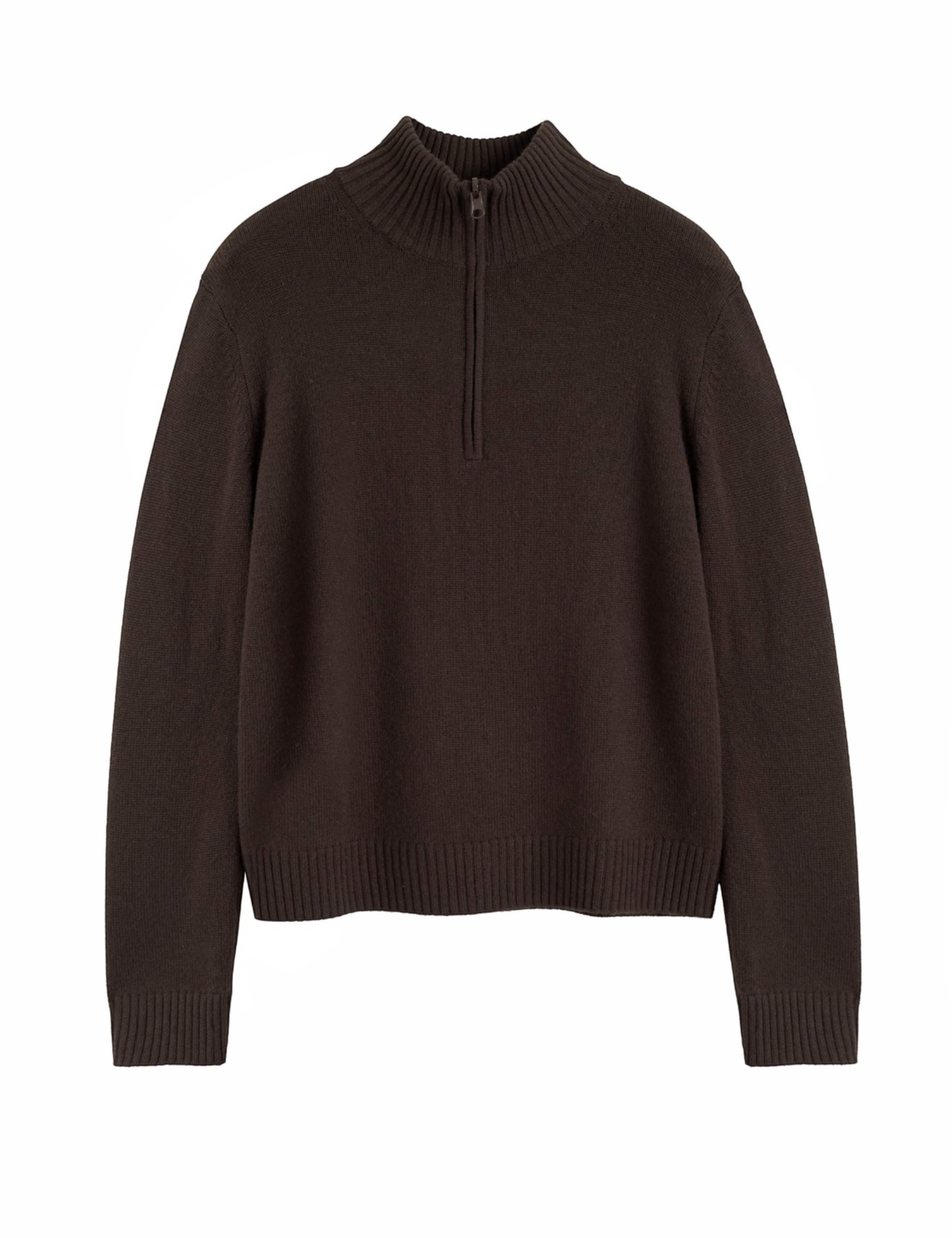 Wool Cashmere Roll Neck Zip Jumper 2 of 4