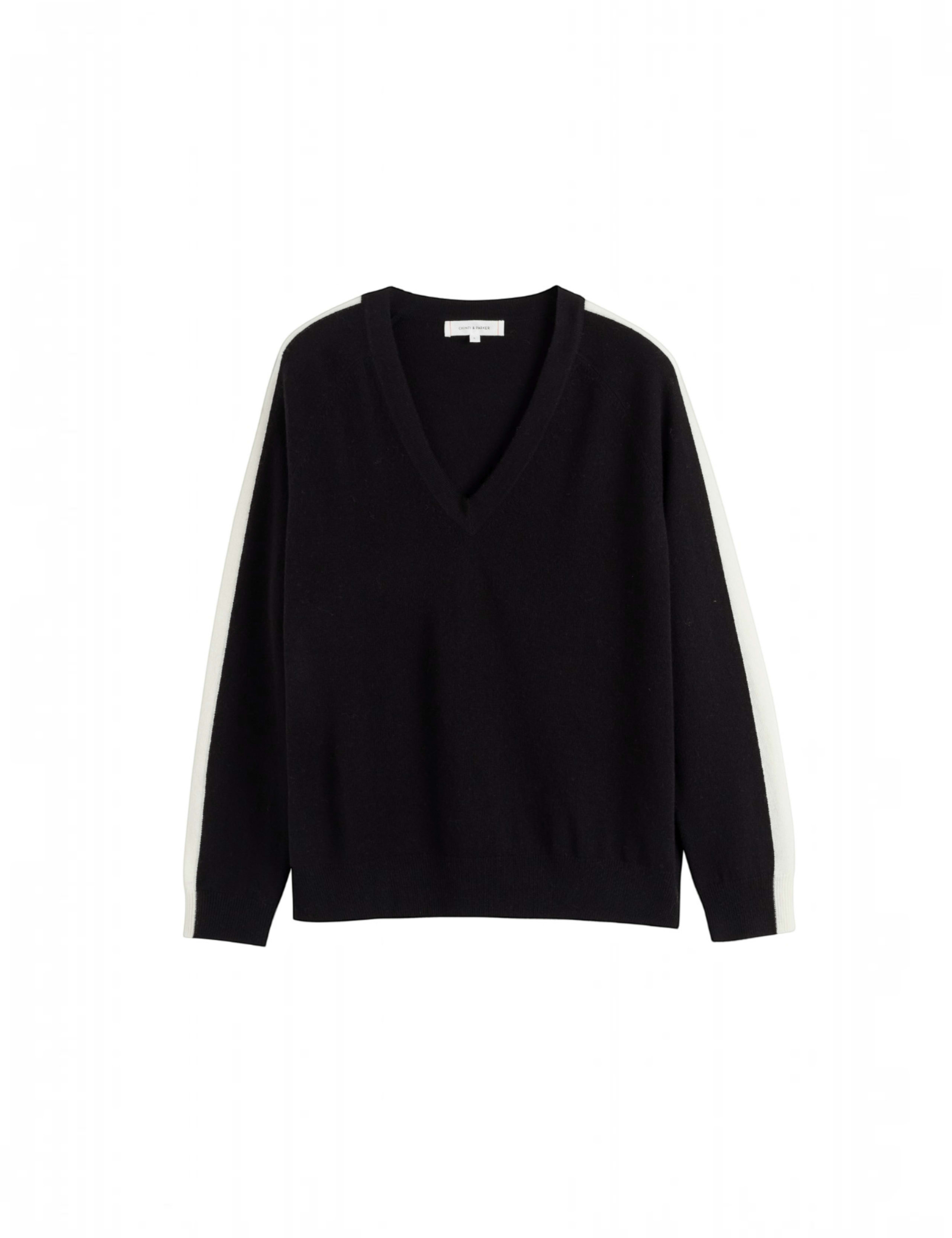 Wool Rich Jacquard V Neck Jumper with Cashmere 2 of 4