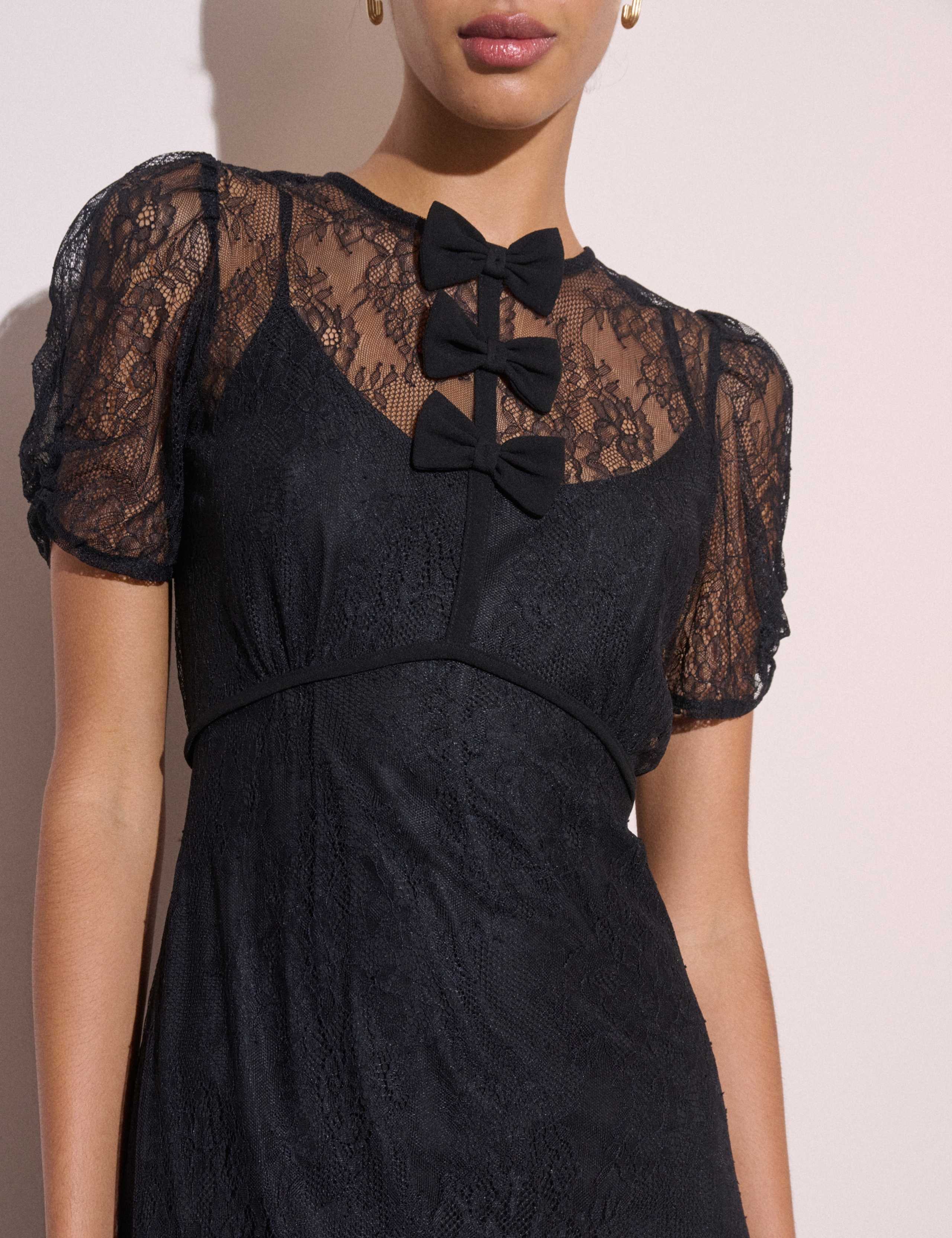 Tie Neck Midaxi Fit and Flare Dress 5 of 5