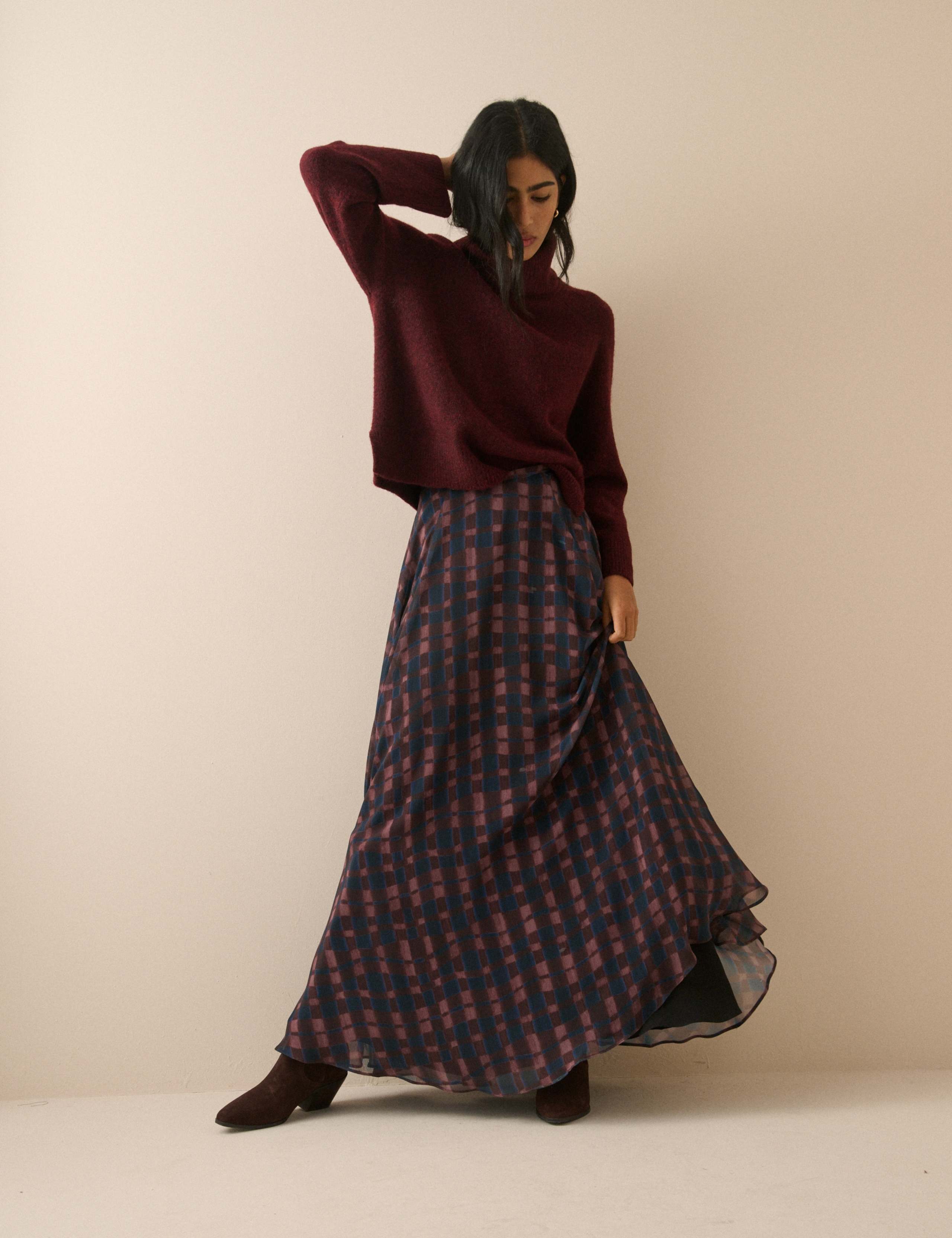 Roll Neck Relaxed Jumper with Wool 2 of 5