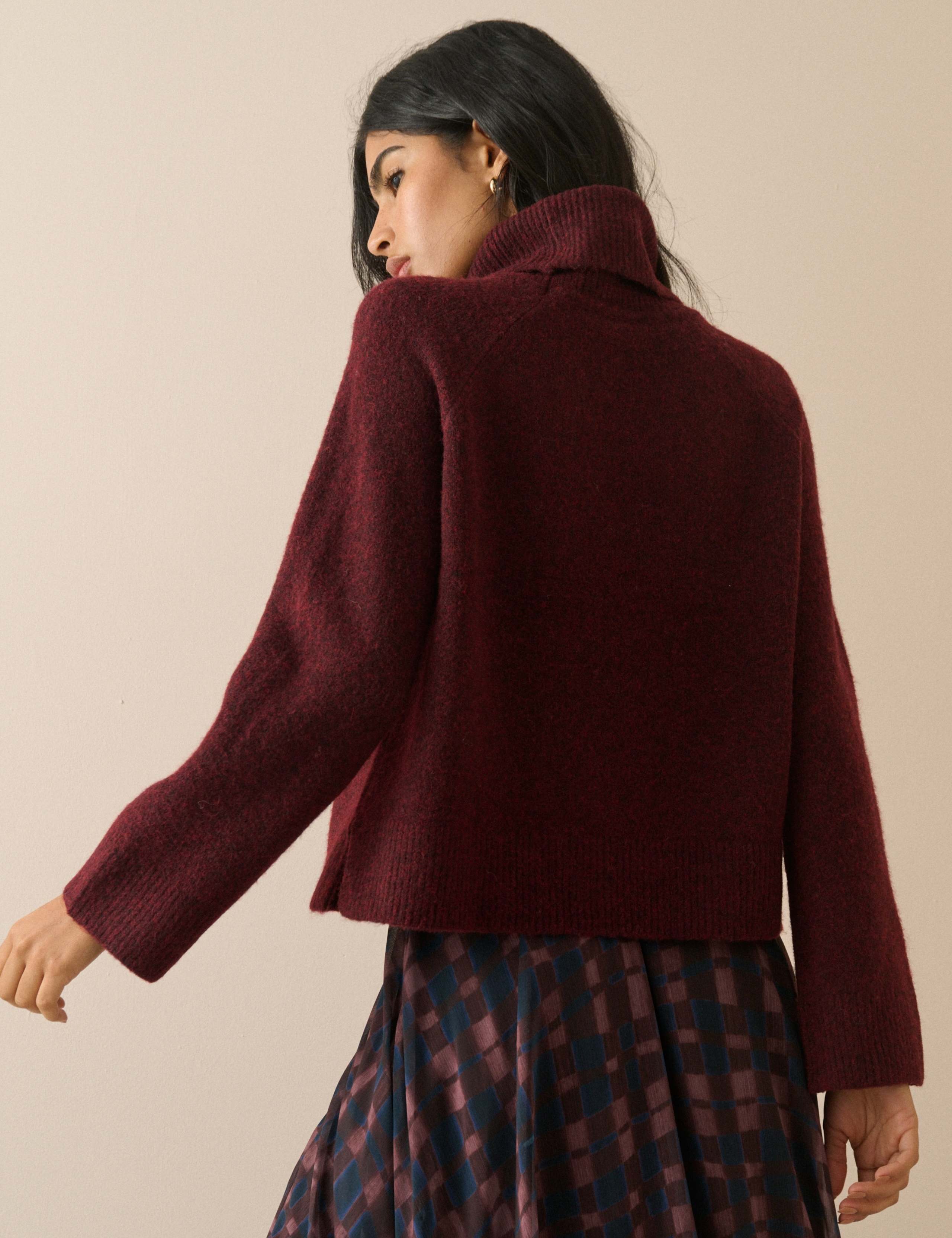 Roll Neck Relaxed Jumper with Wool 3 of 5