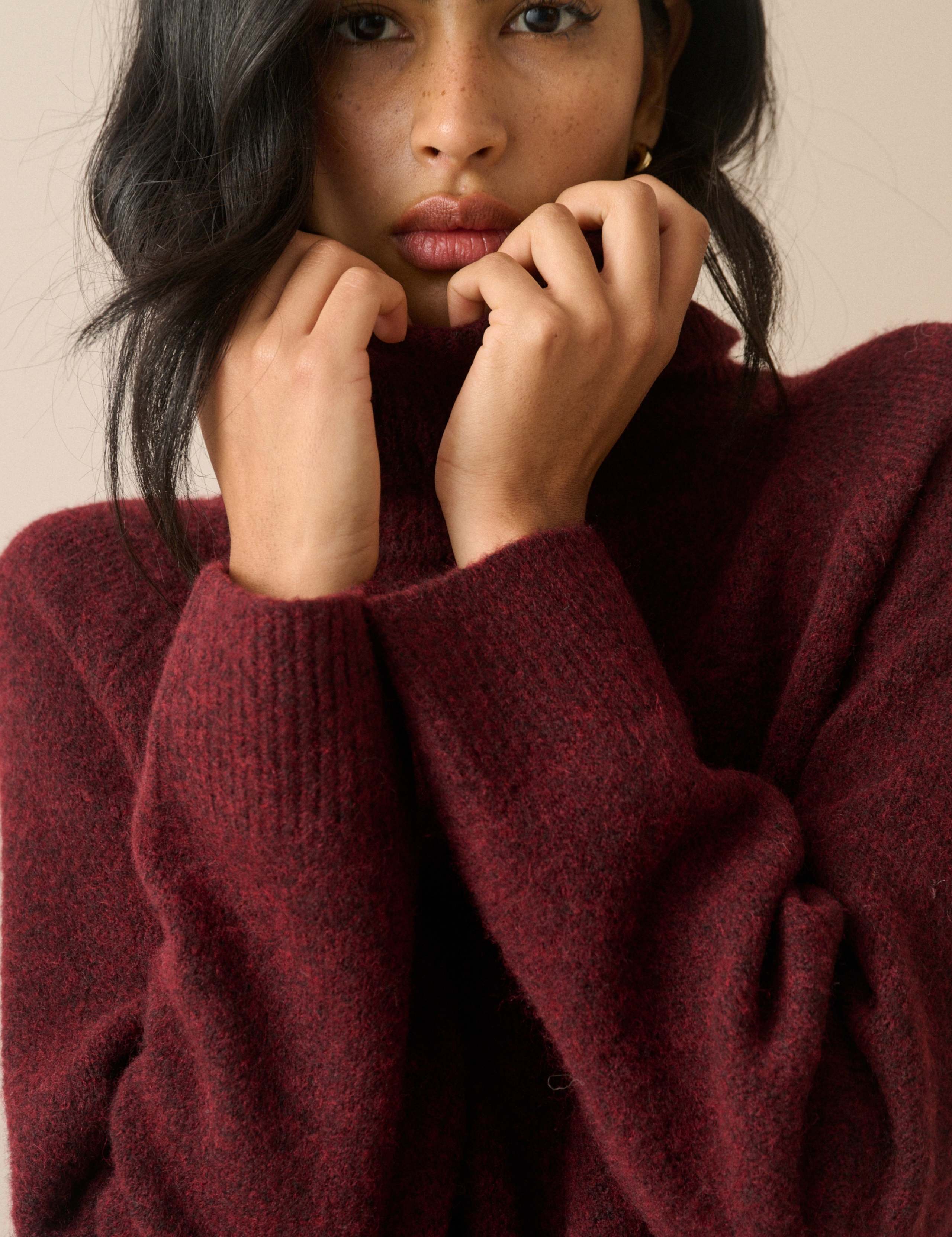Roll Neck Relaxed Jumper with Wool 5 of 5