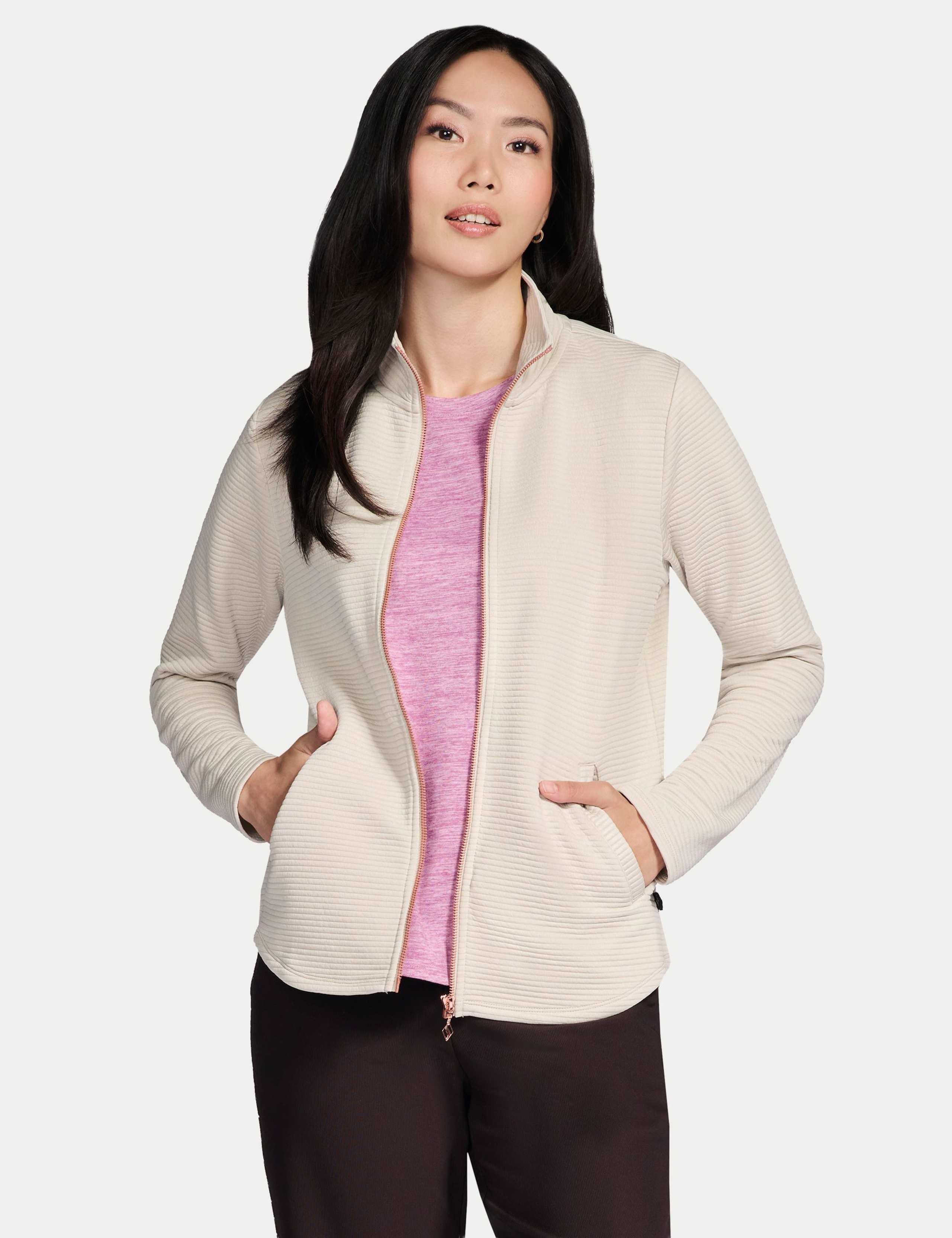 GO WALK Shine Jersey Sports Jacket 1 of 4