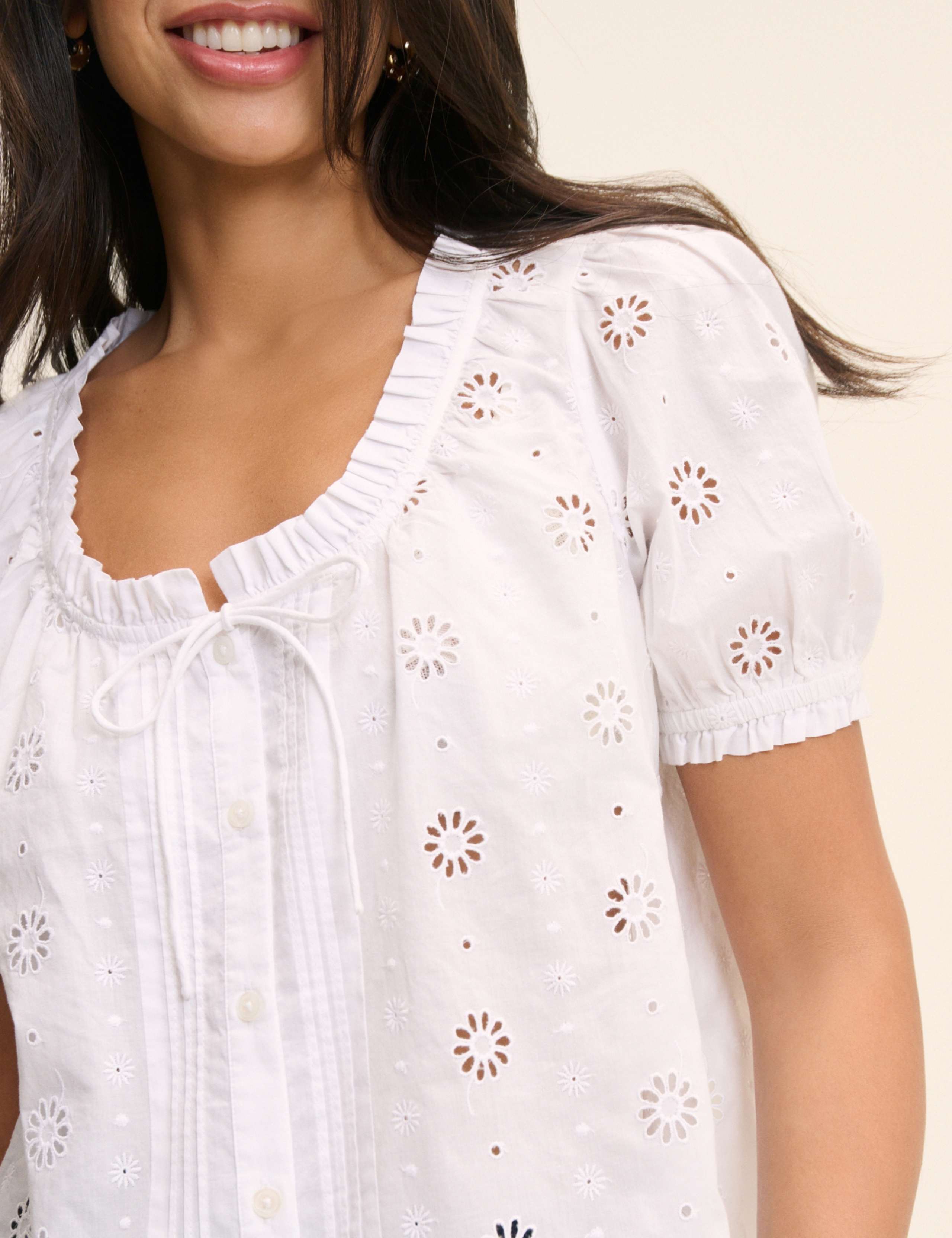 Pure Cotton Broderie Blouse 6 of 9
