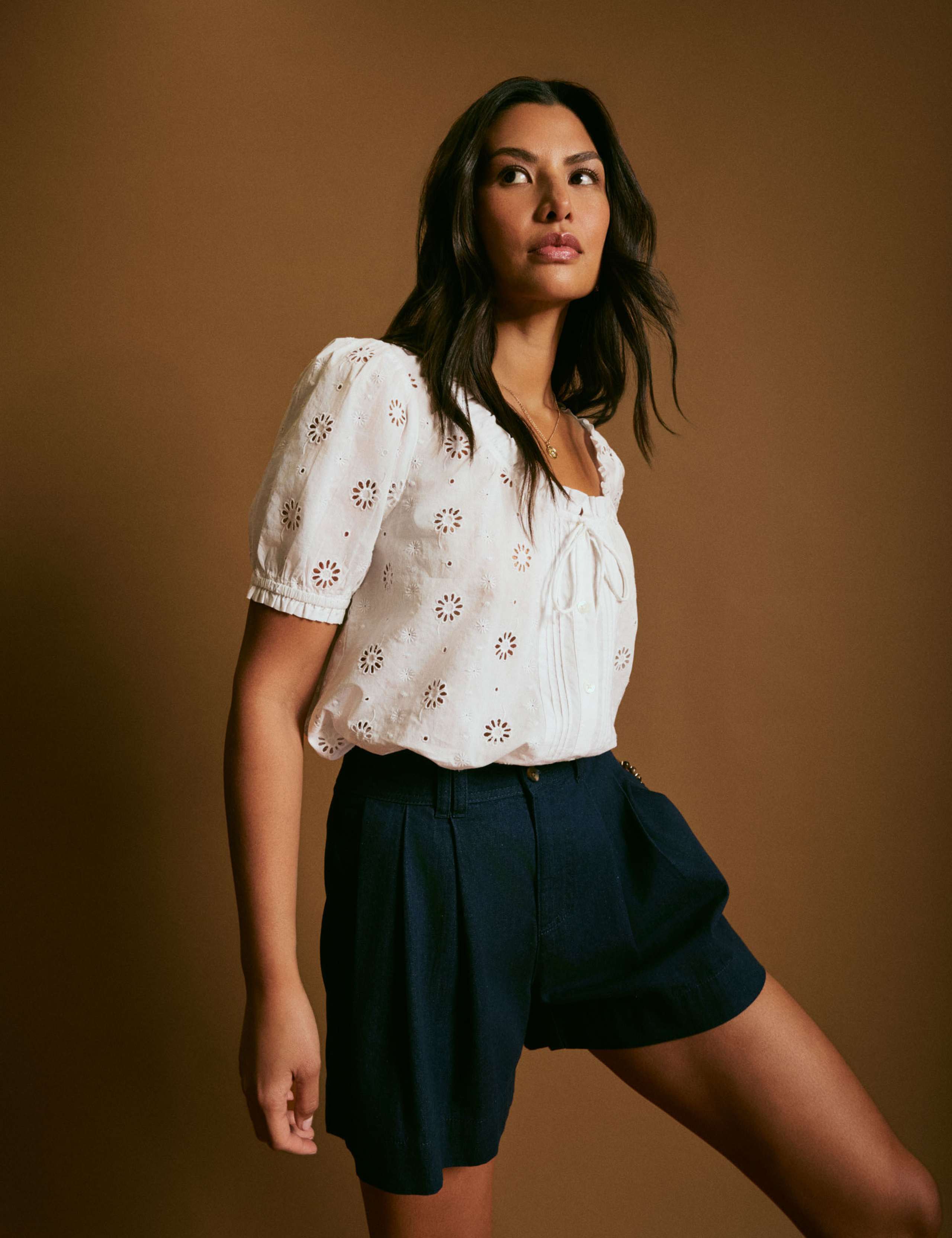 Pure Cotton Broderie Blouse 8 of 9