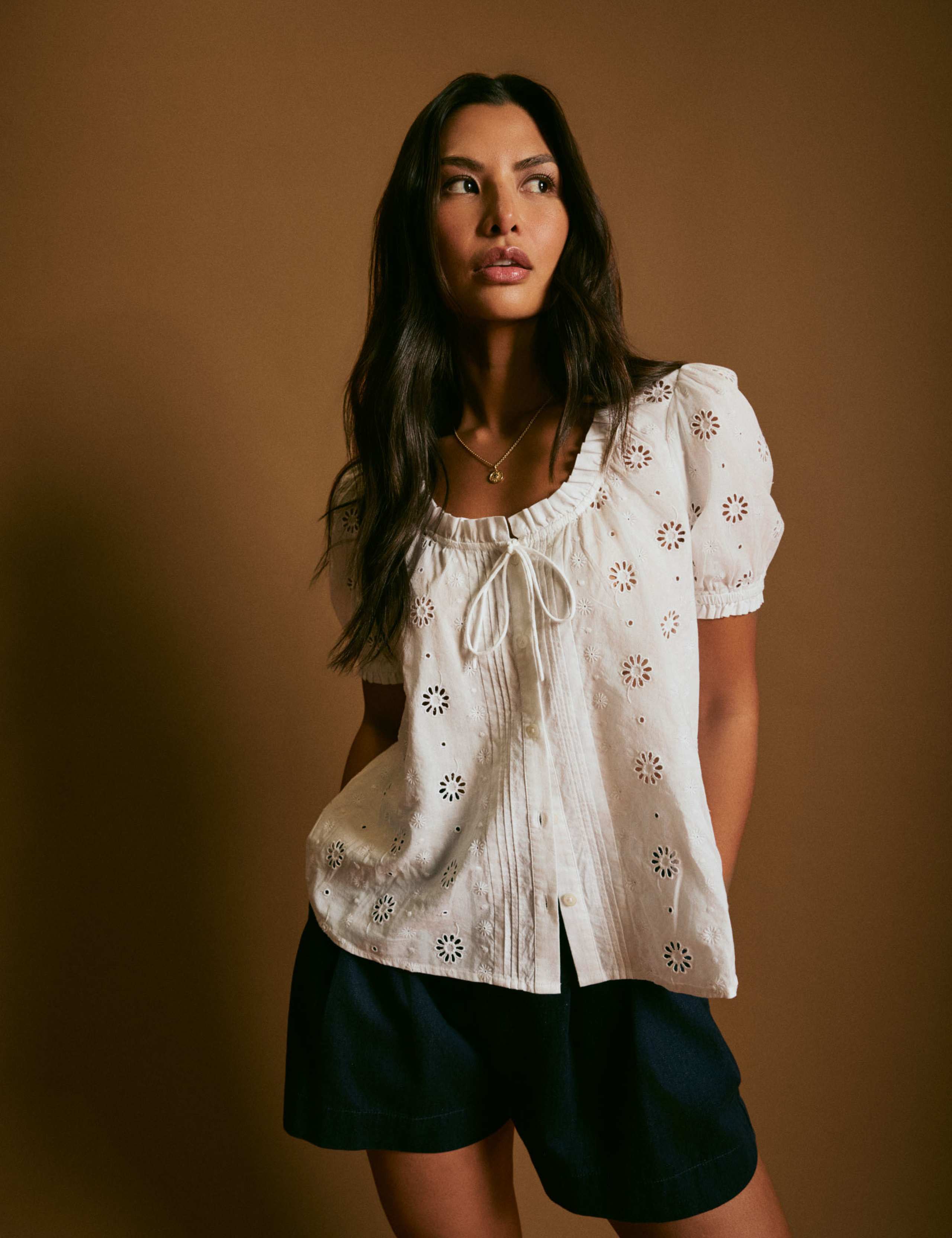 Pure Cotton Broderie Blouse 9 of 9