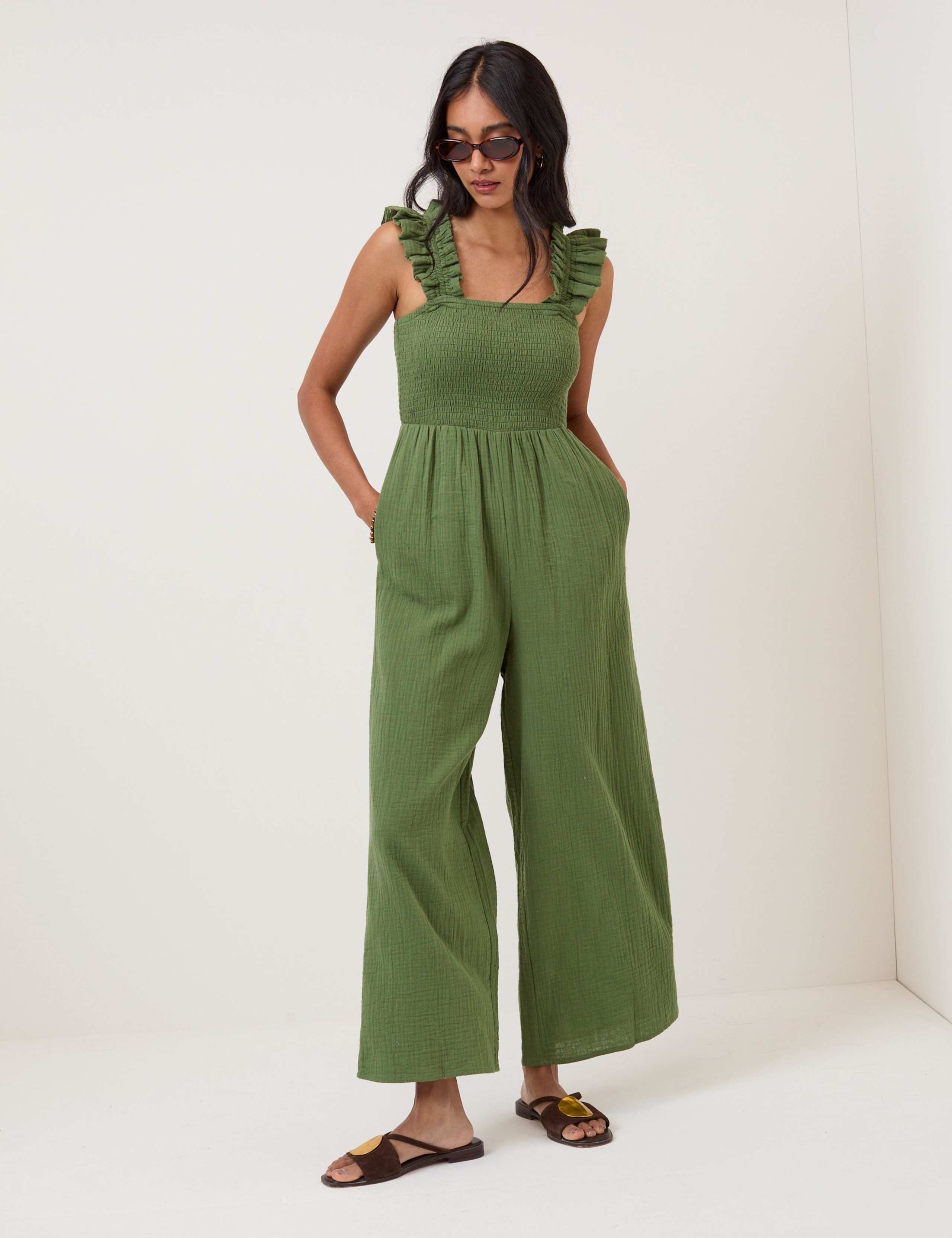 Pure Cotton Wide Leg Jumpsuit 1 of 5