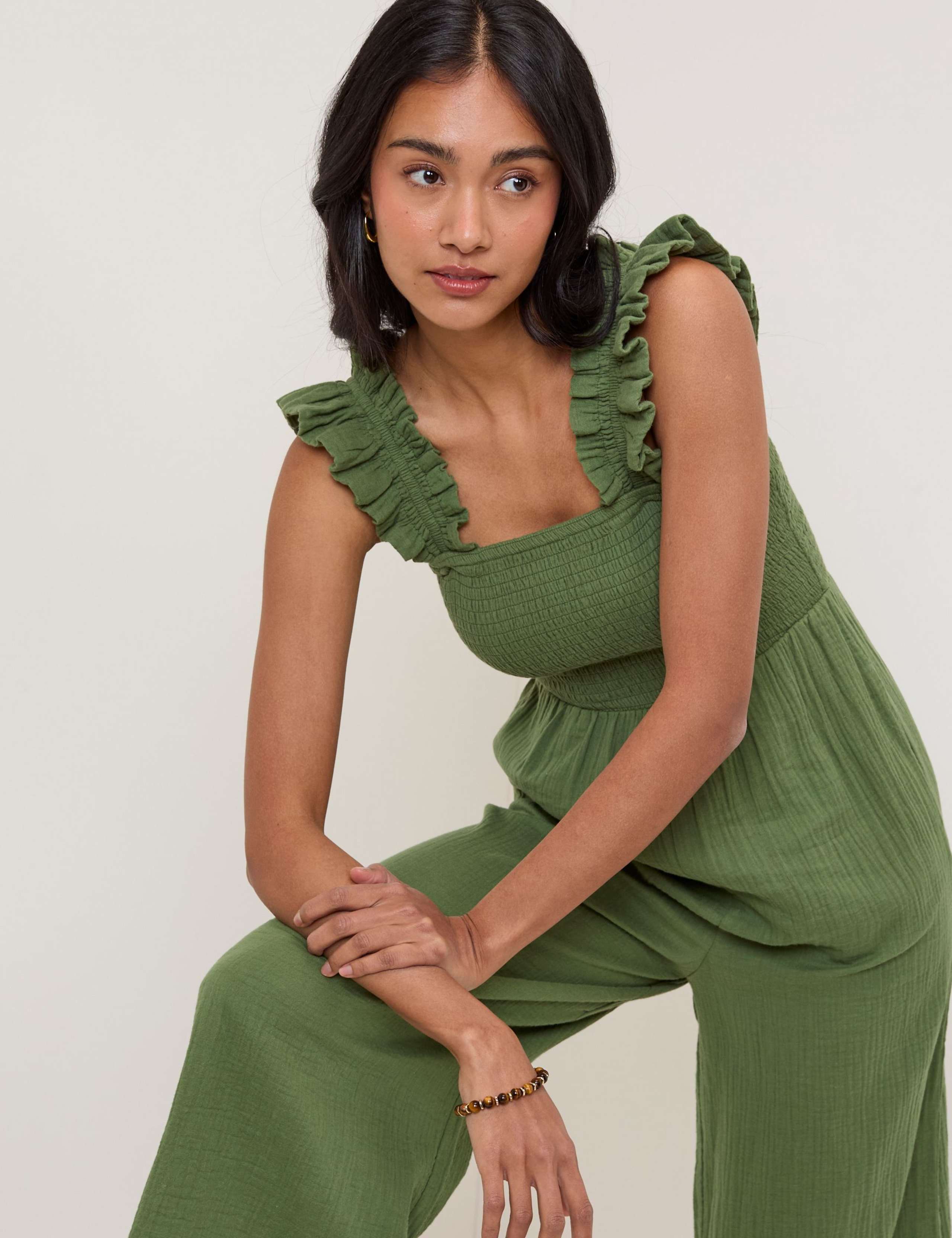 Pure Cotton Wide Leg Jumpsuit 3 of 5