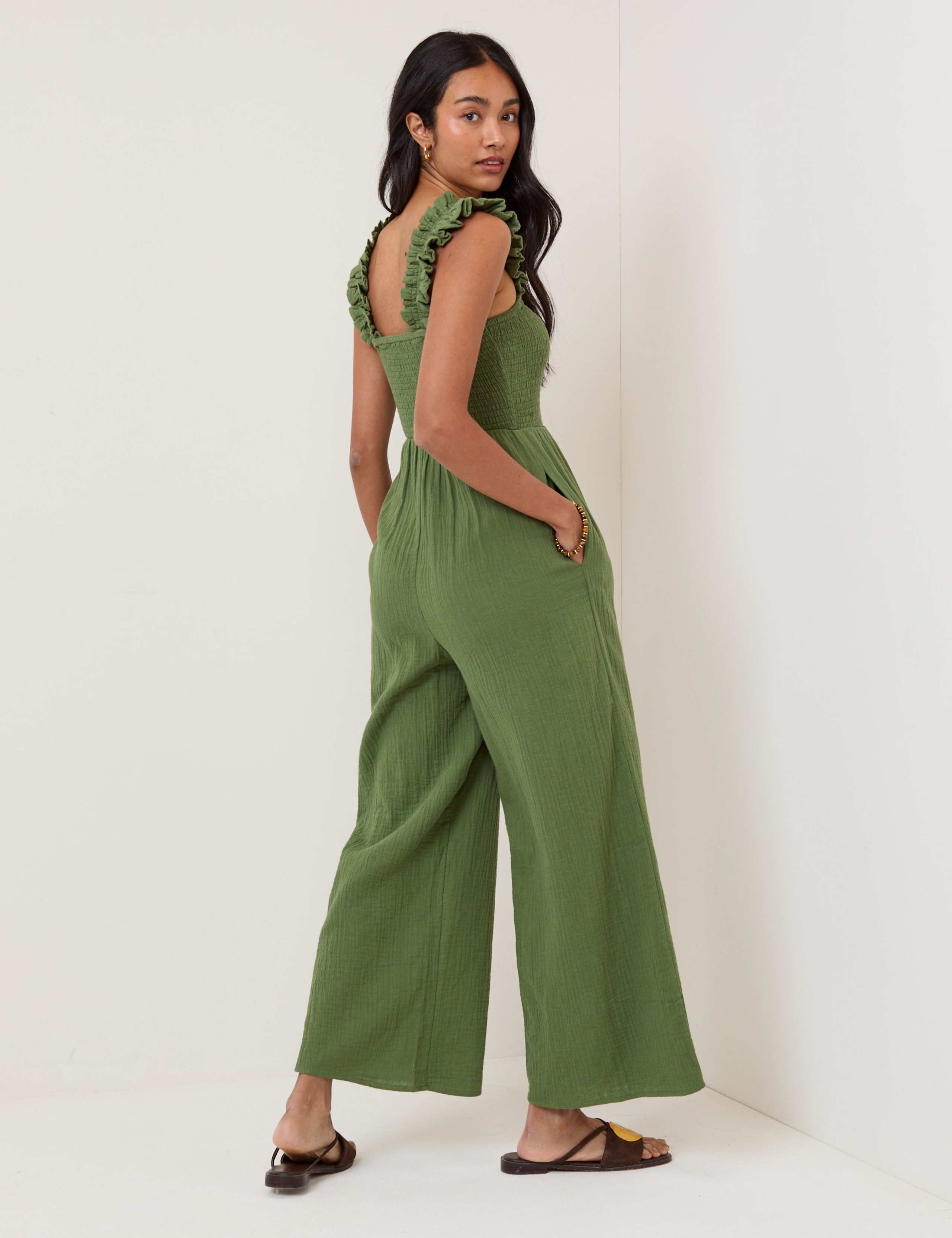 Pure Cotton Wide Leg Jumpsuit 5 of 5