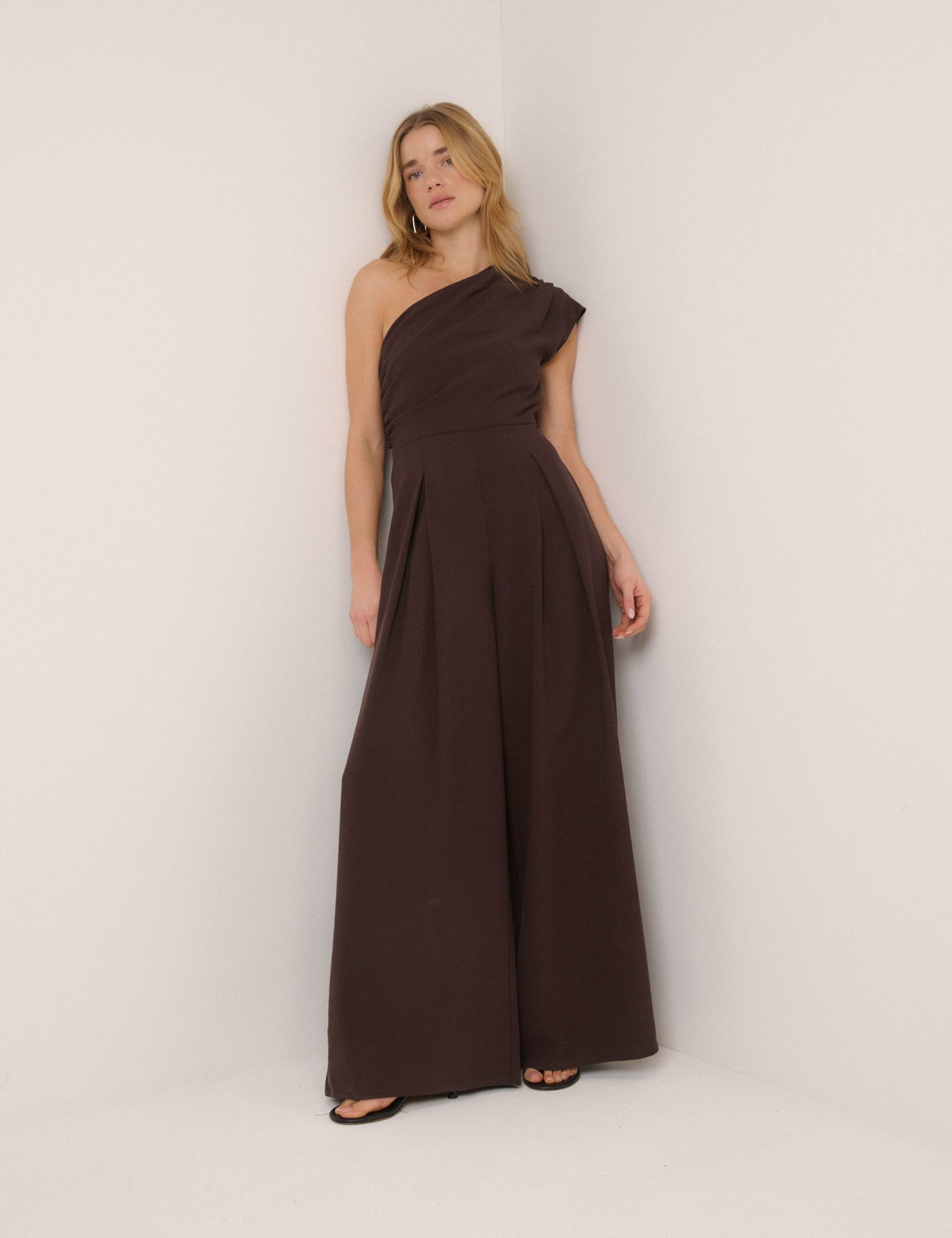 One Shoulder Sleeveless Wide Leg Jumpsuit 1 of 5
