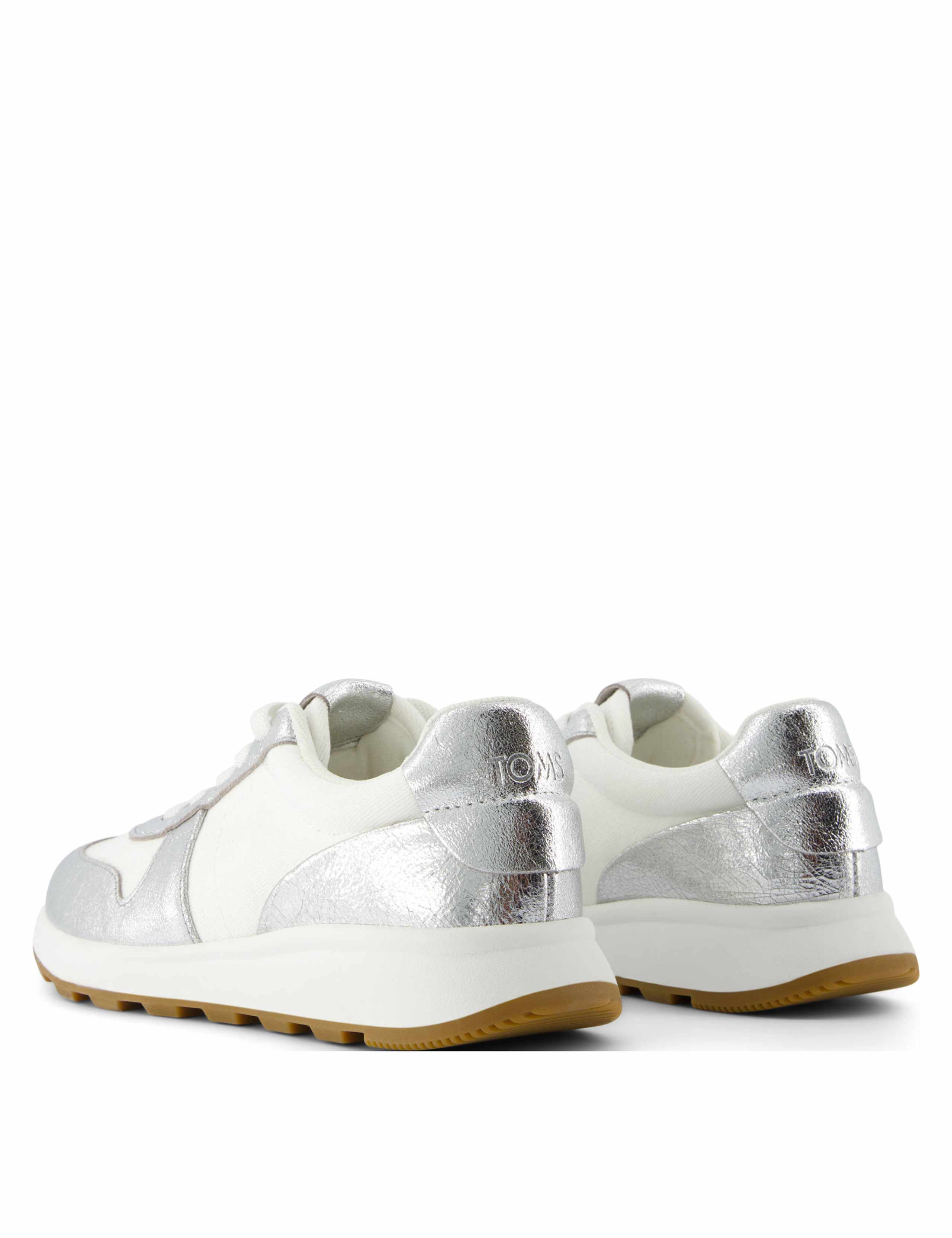Leather Metallic Trainers 2 of 16