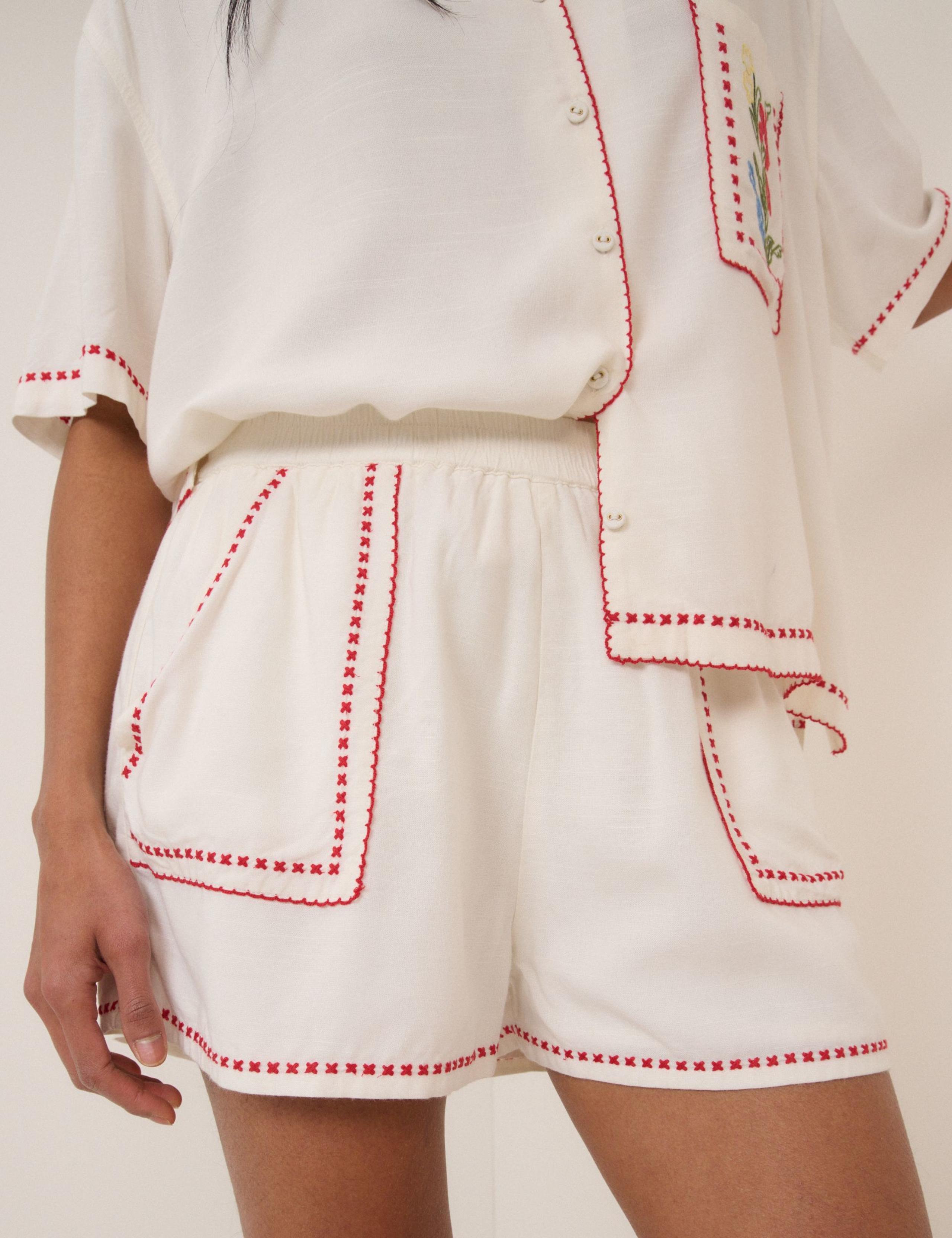 Embroidered High Waisted Shorts 4 of 7