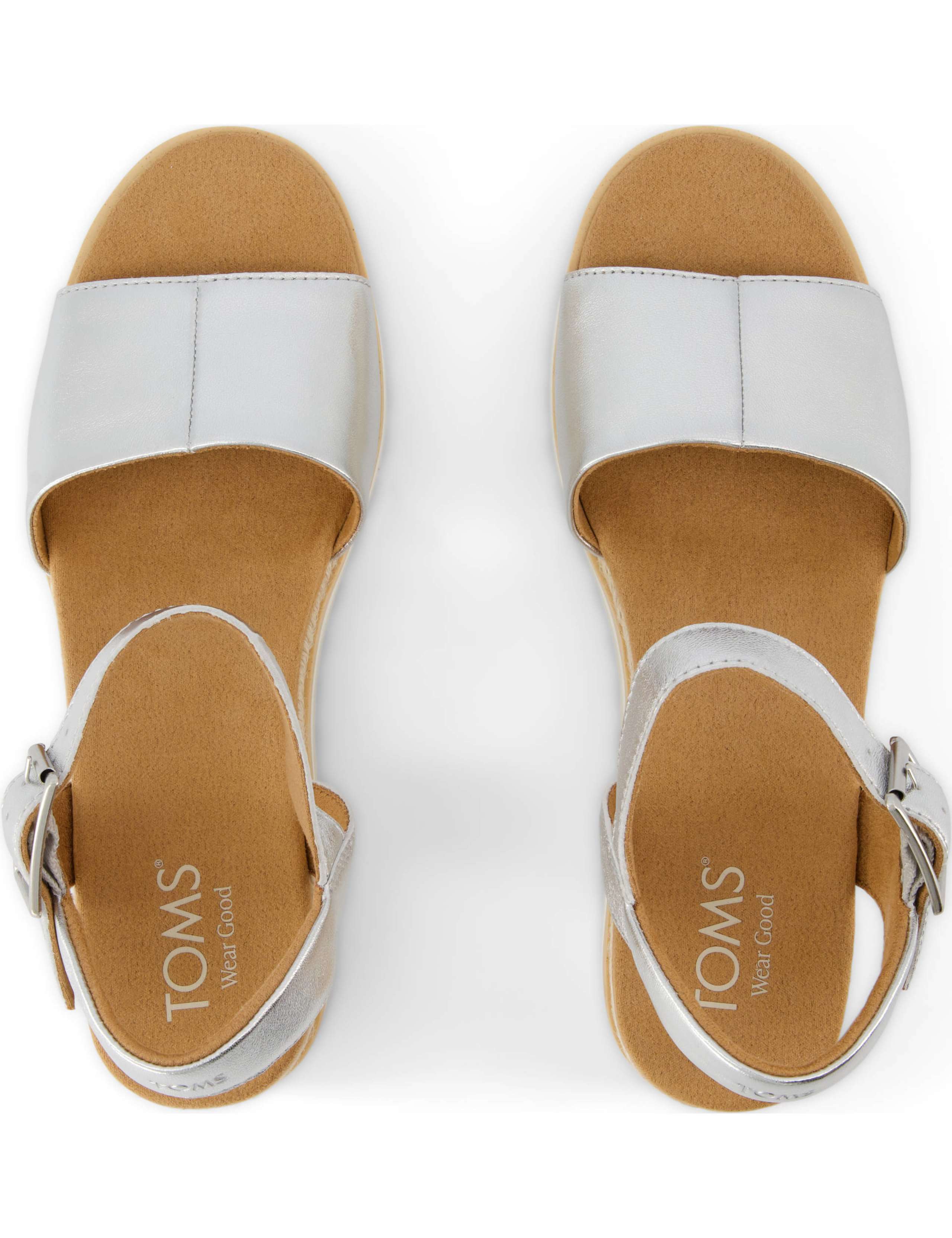 Metallic Buckle Ankle Strap Platform Sandals 2 of 15