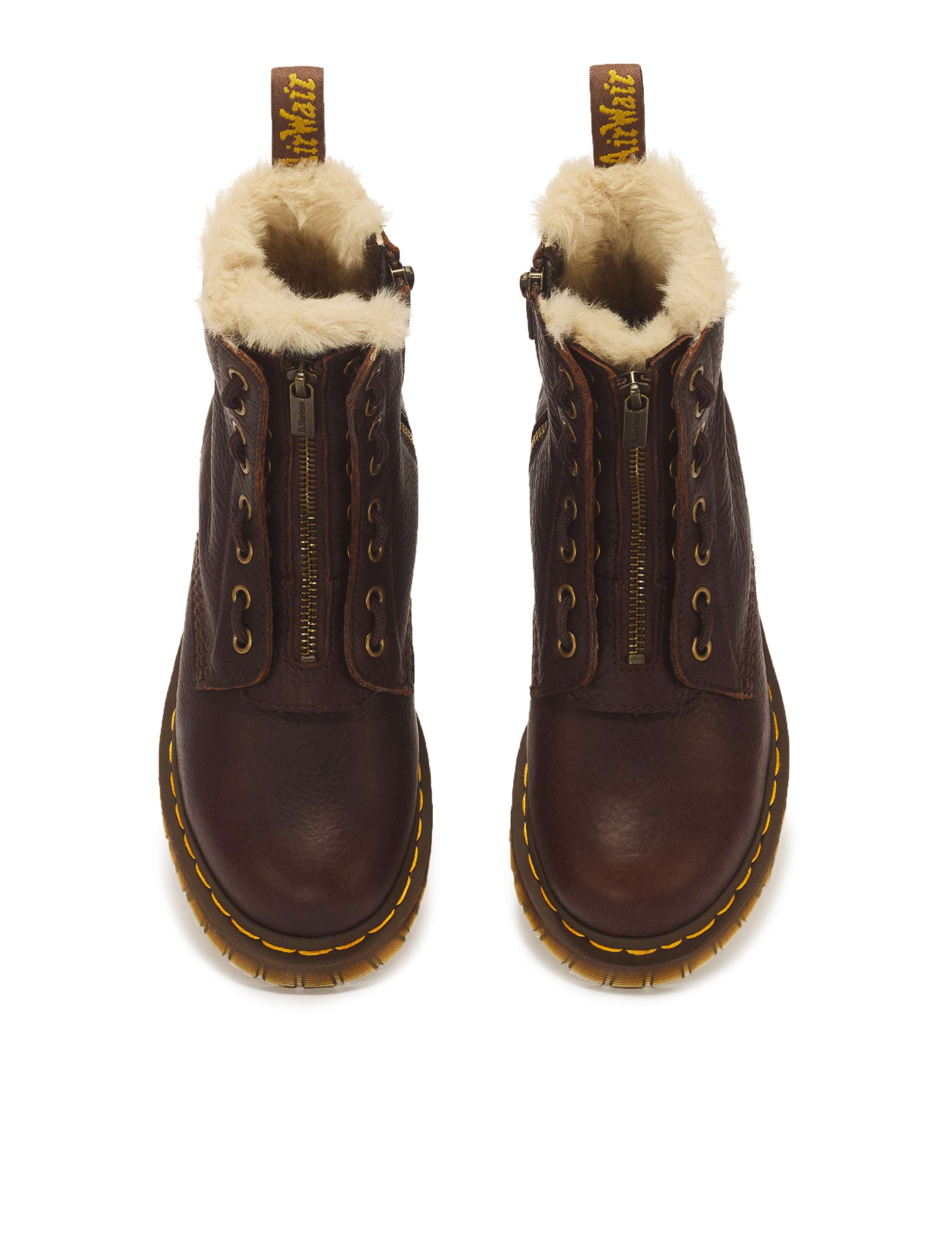 1460 Serena Zip 8 Eye Leather Boots 3 of 5