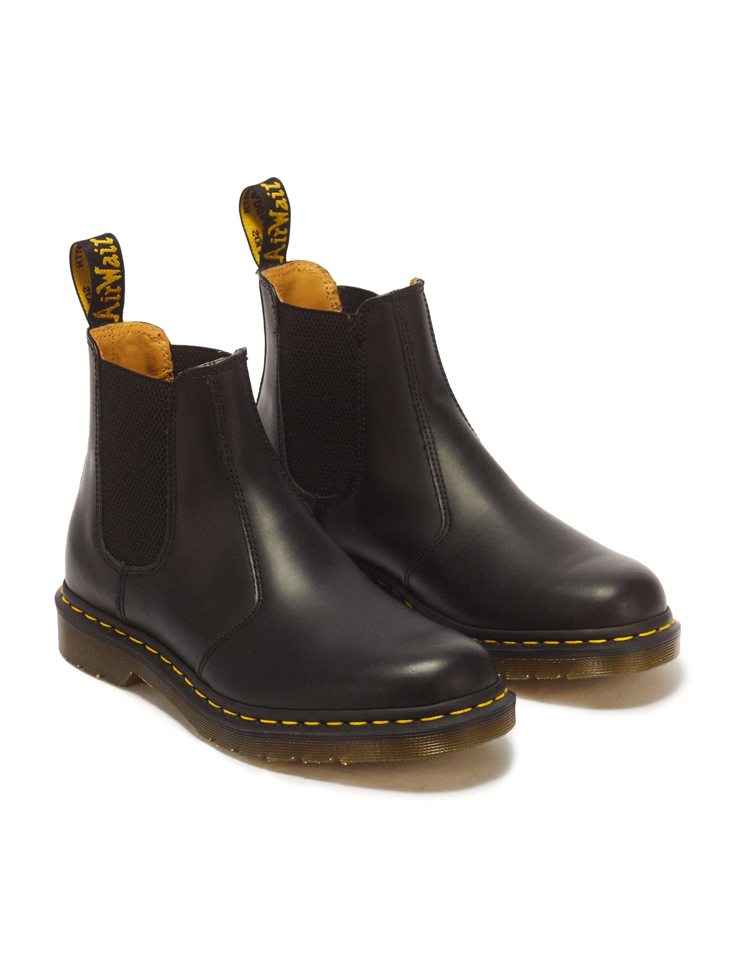 2976 Yellow Stitch Smooth Leather Chelsea Boots 2 of 7