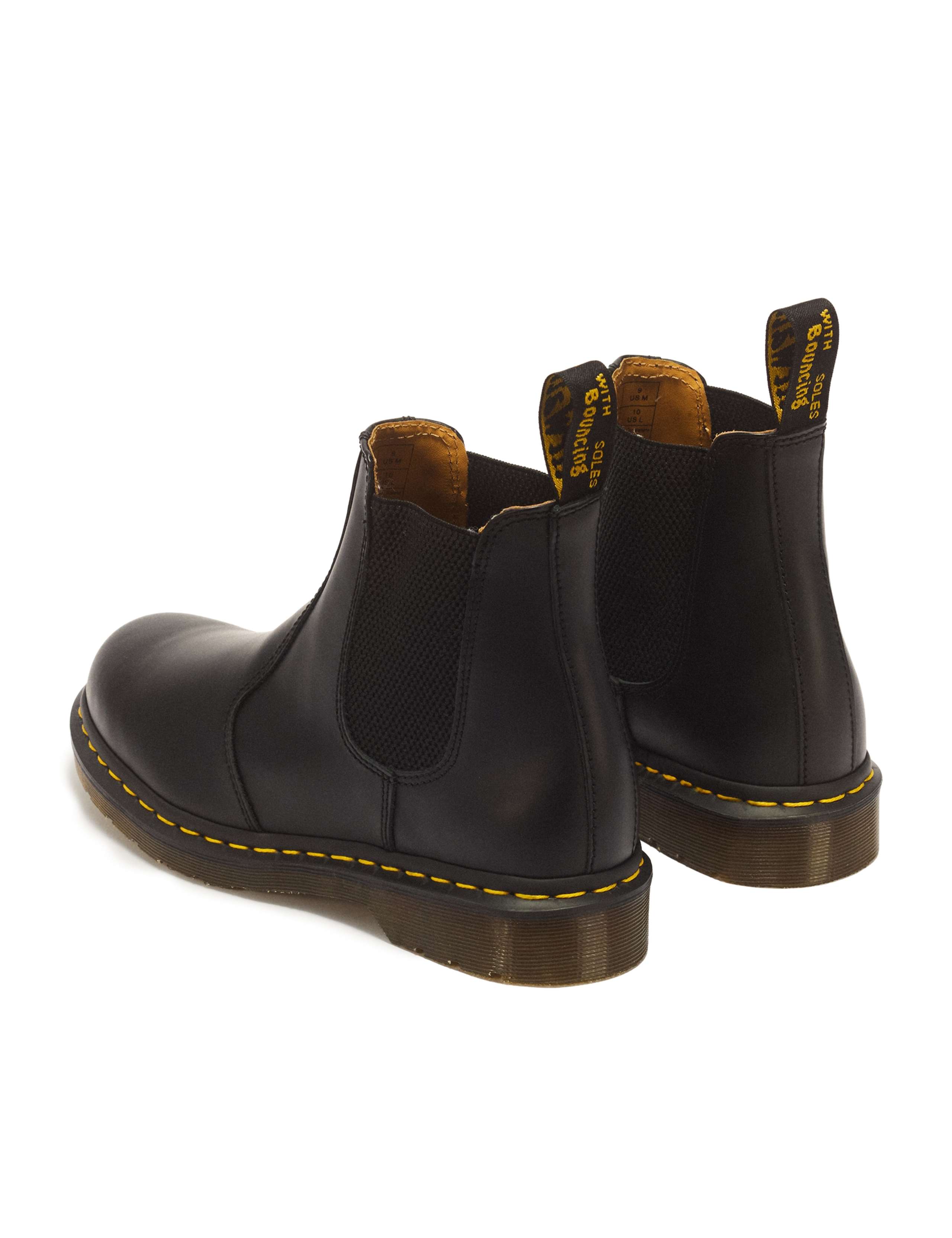 2976 Yellow Stitch Smooth Leather Chelsea Boots 4 of 7