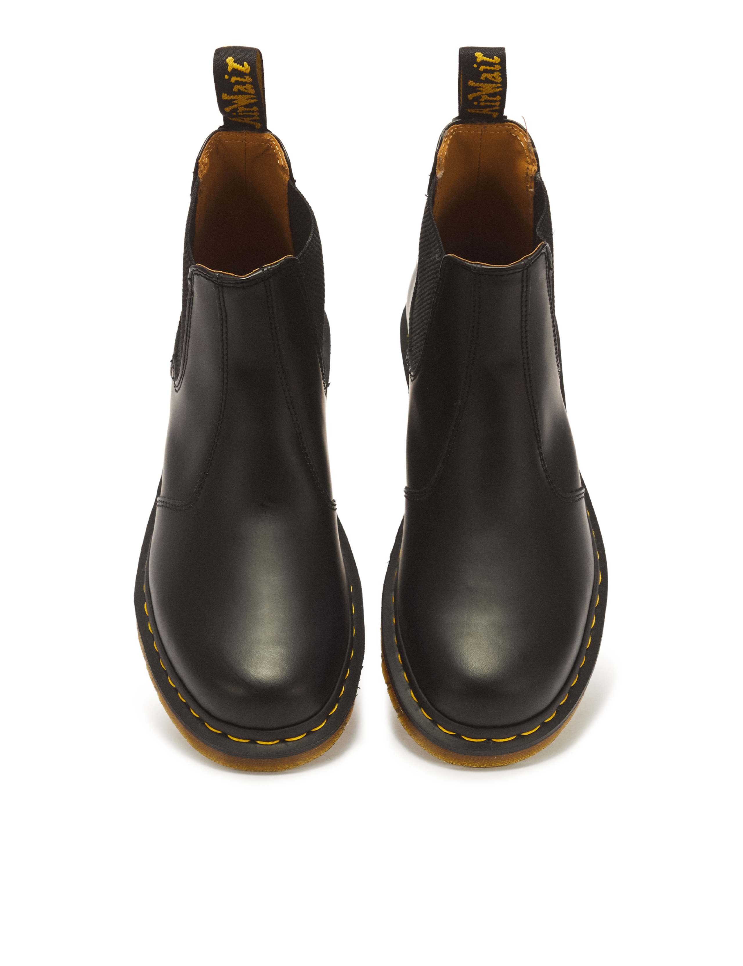 2976 Yellow Stitch Smooth Leather Chelsea Boots 5 of 7