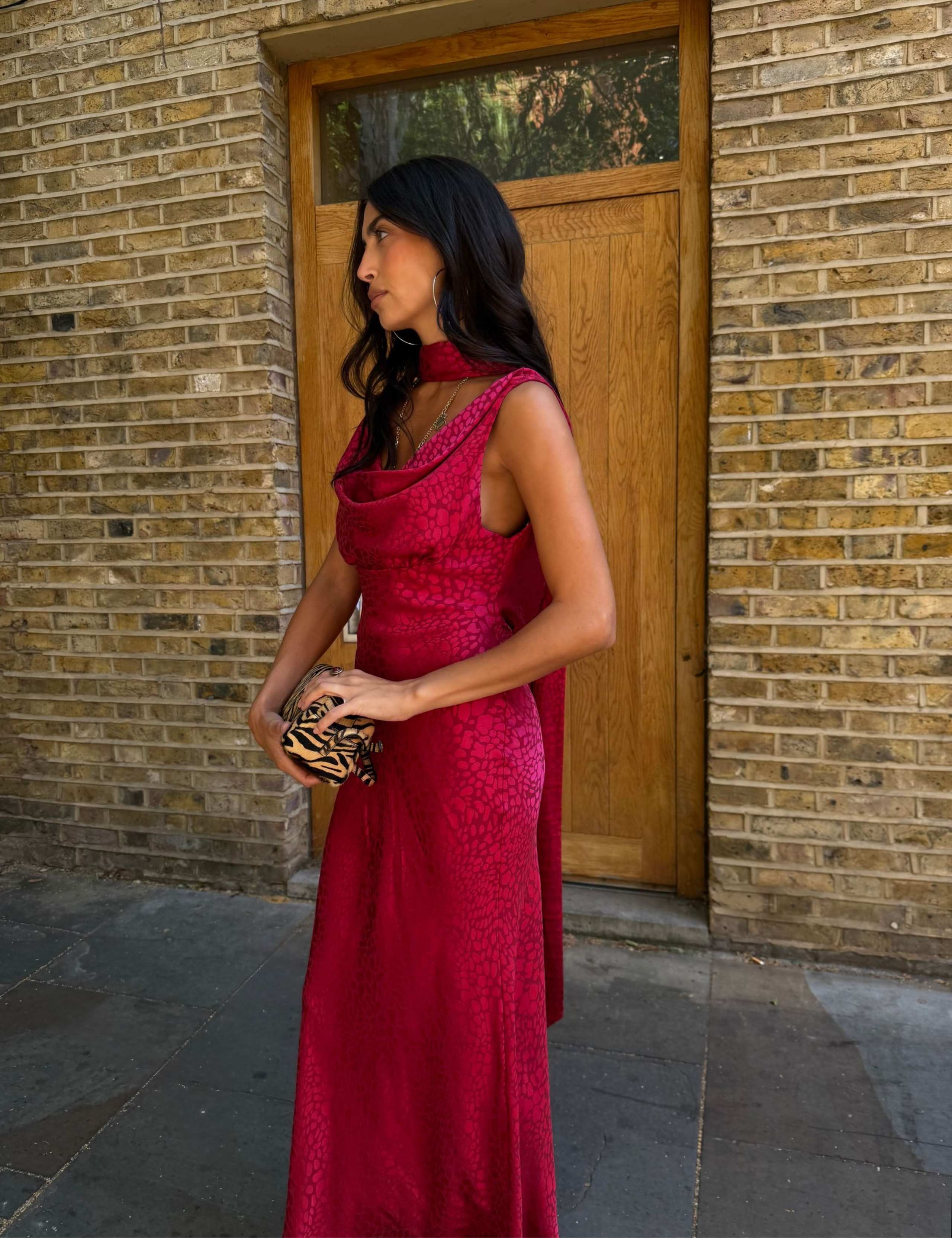 Animal Print Slash Neck Maxi Dress 5 of 5