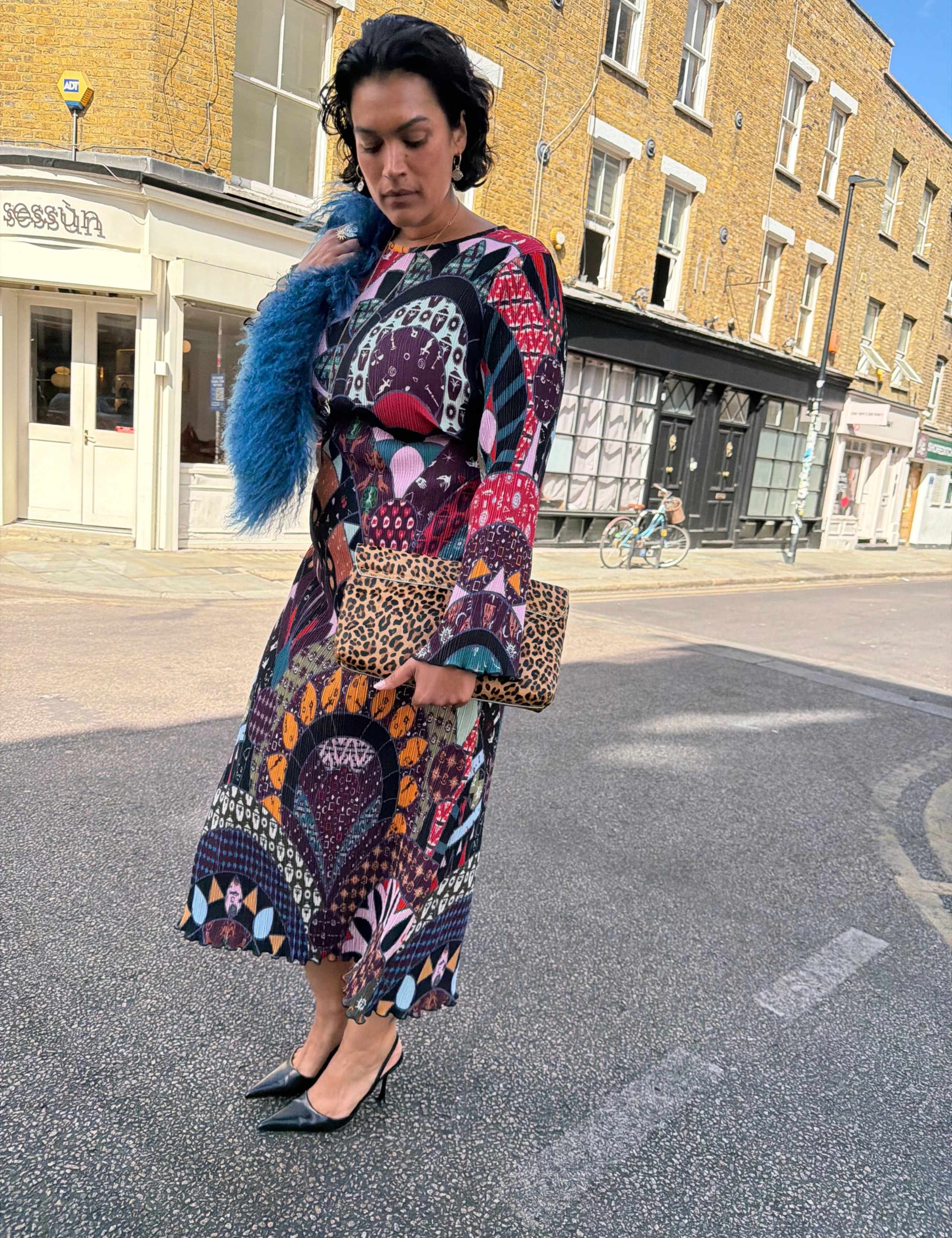 Plisse Tie Waist Midaxi  Dress 3 of 4
