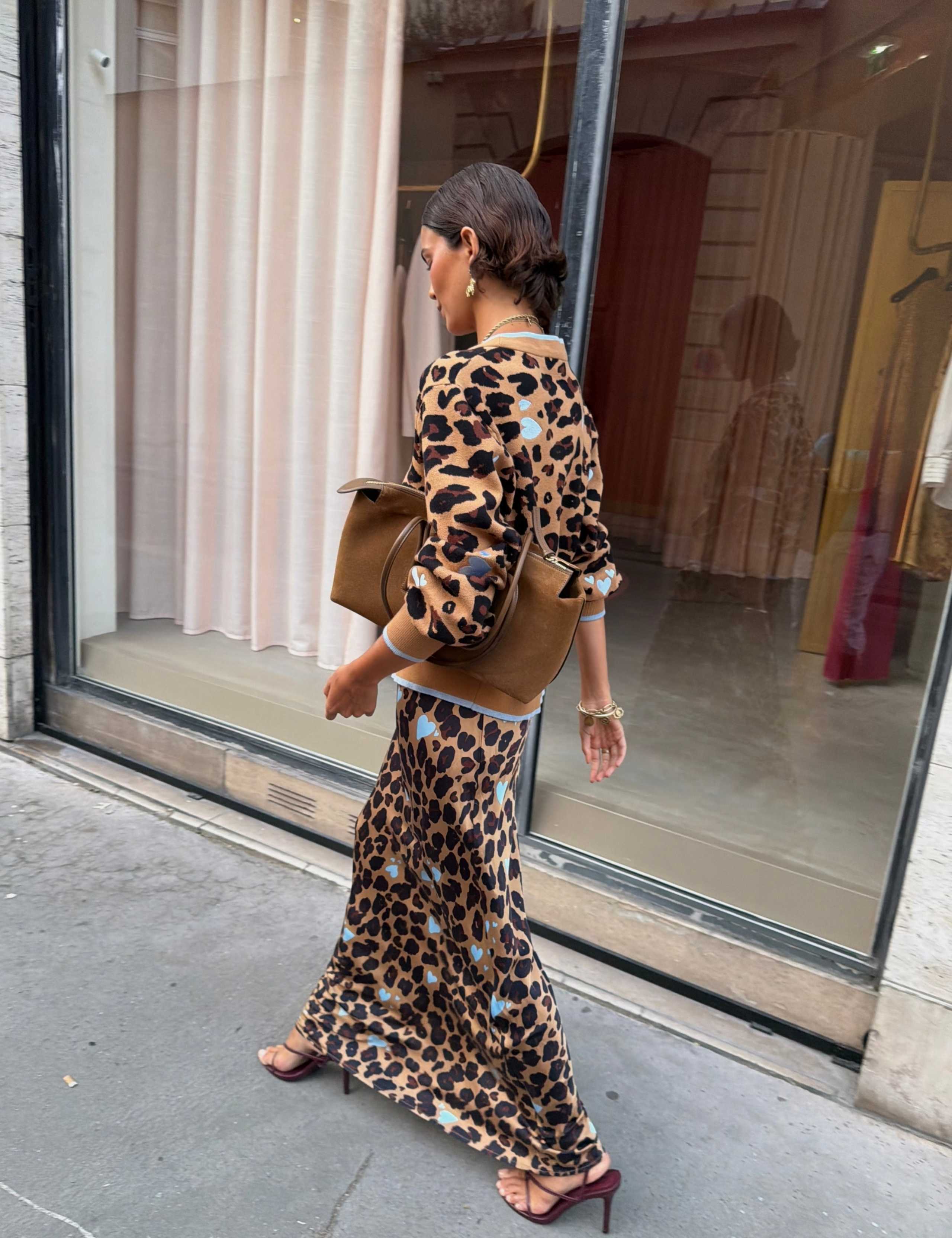 Animal Print Slip Midi Skirt 3 of 4