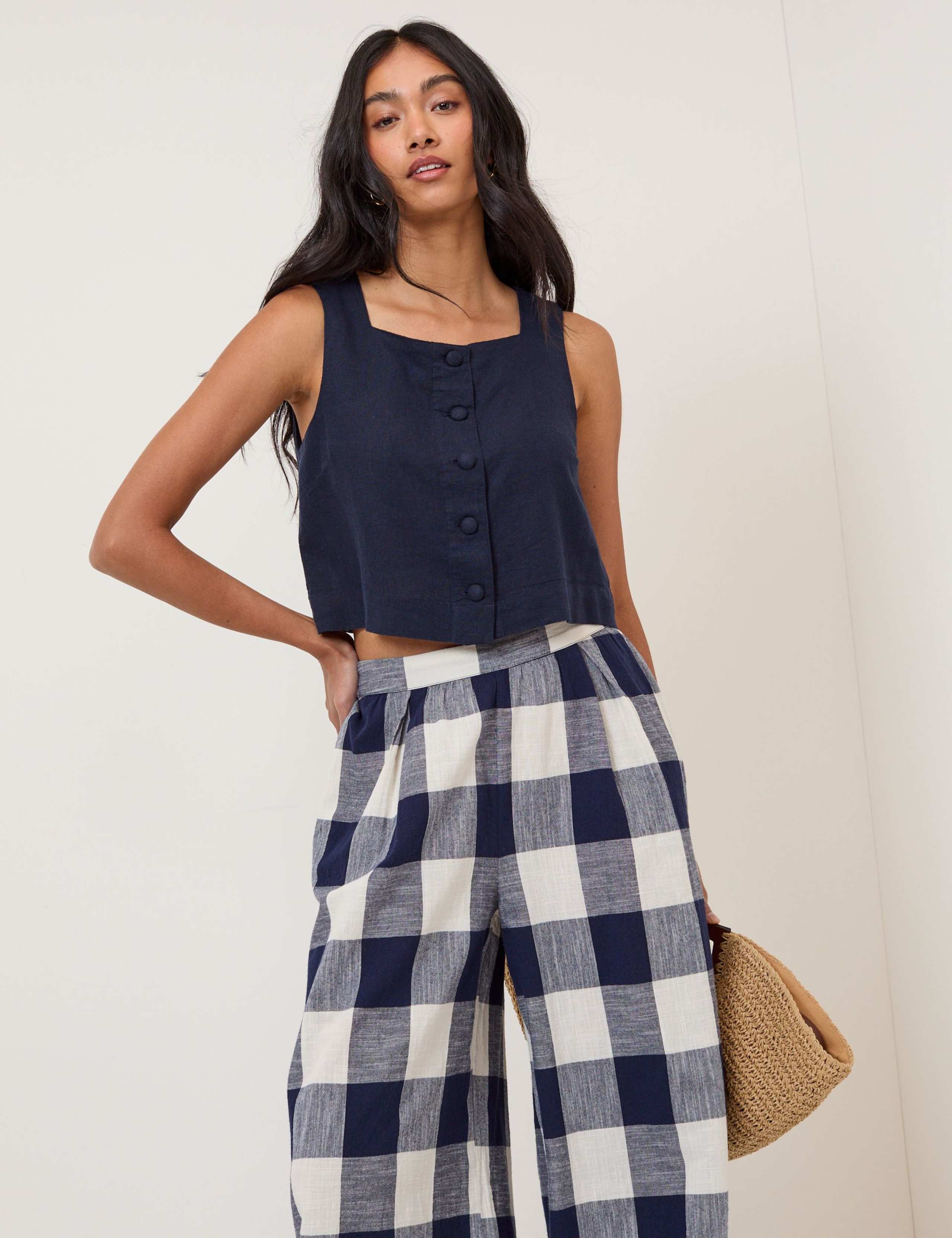 Linen Rich Square Neck Top 4 of 5