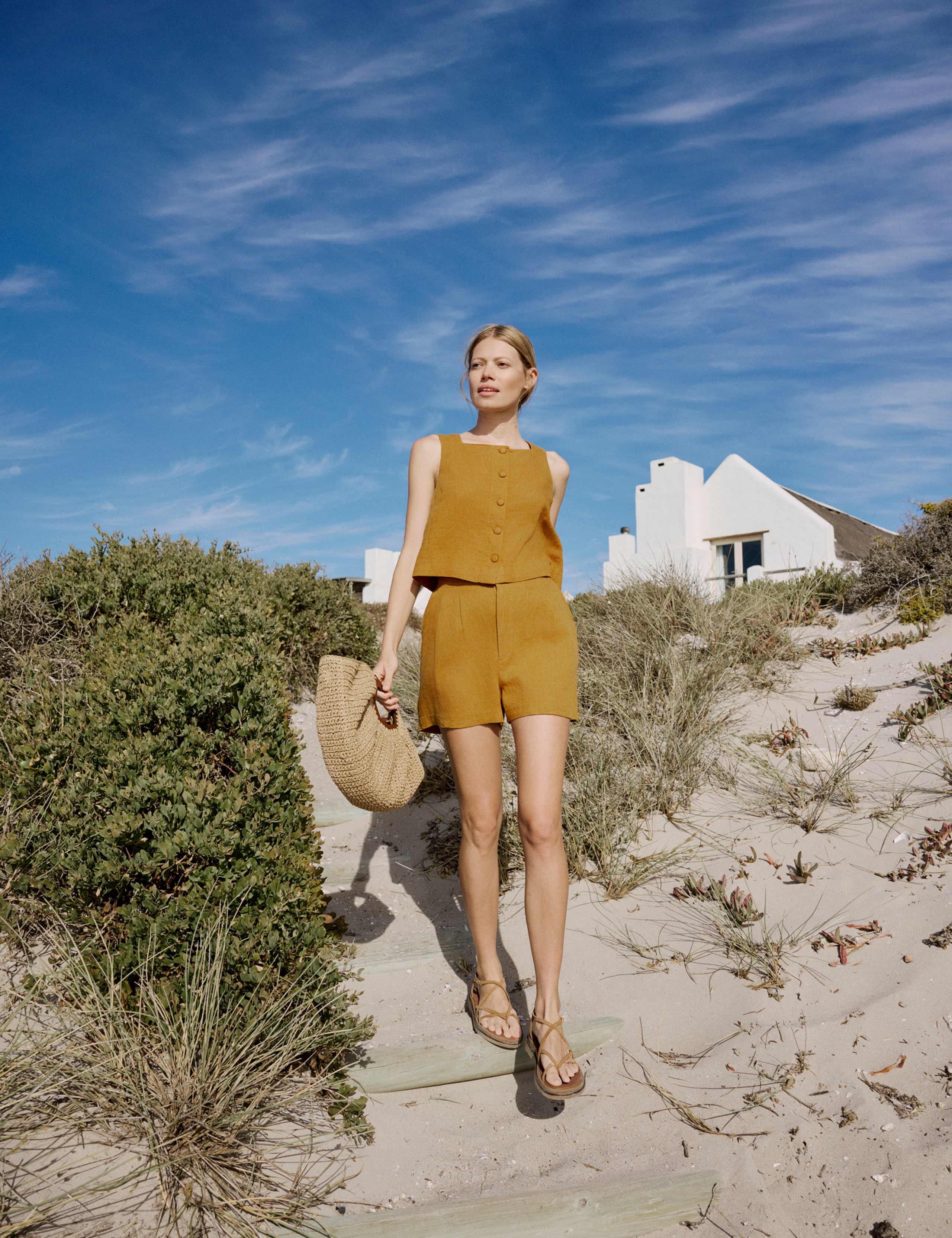 Linen Rich Square Neck Top 2 of 8