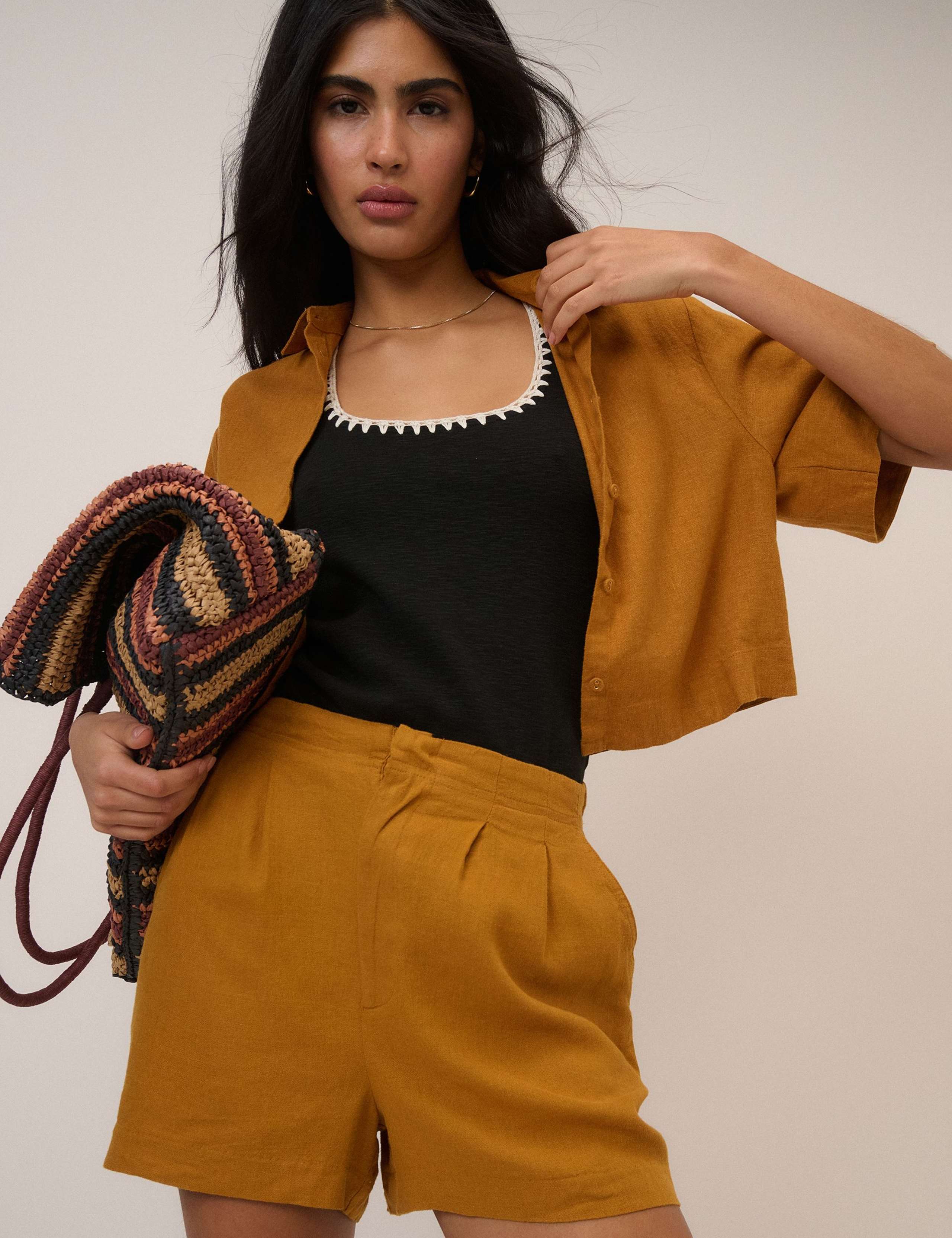 Linen Rich Square Neck Top 5 of 8